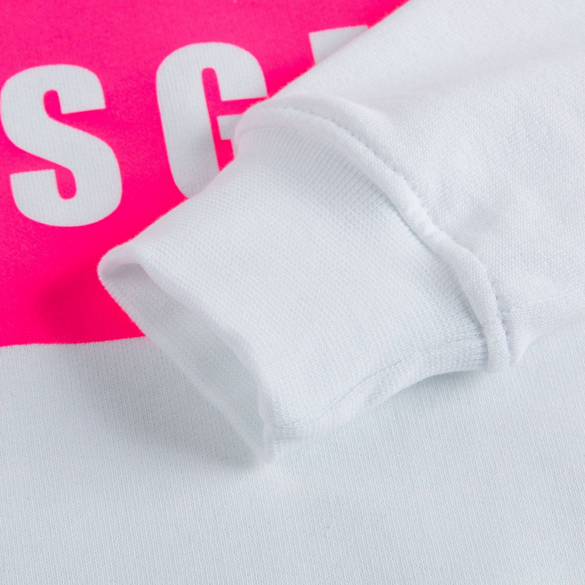 Girls White Cotton Logo Sweatshirt