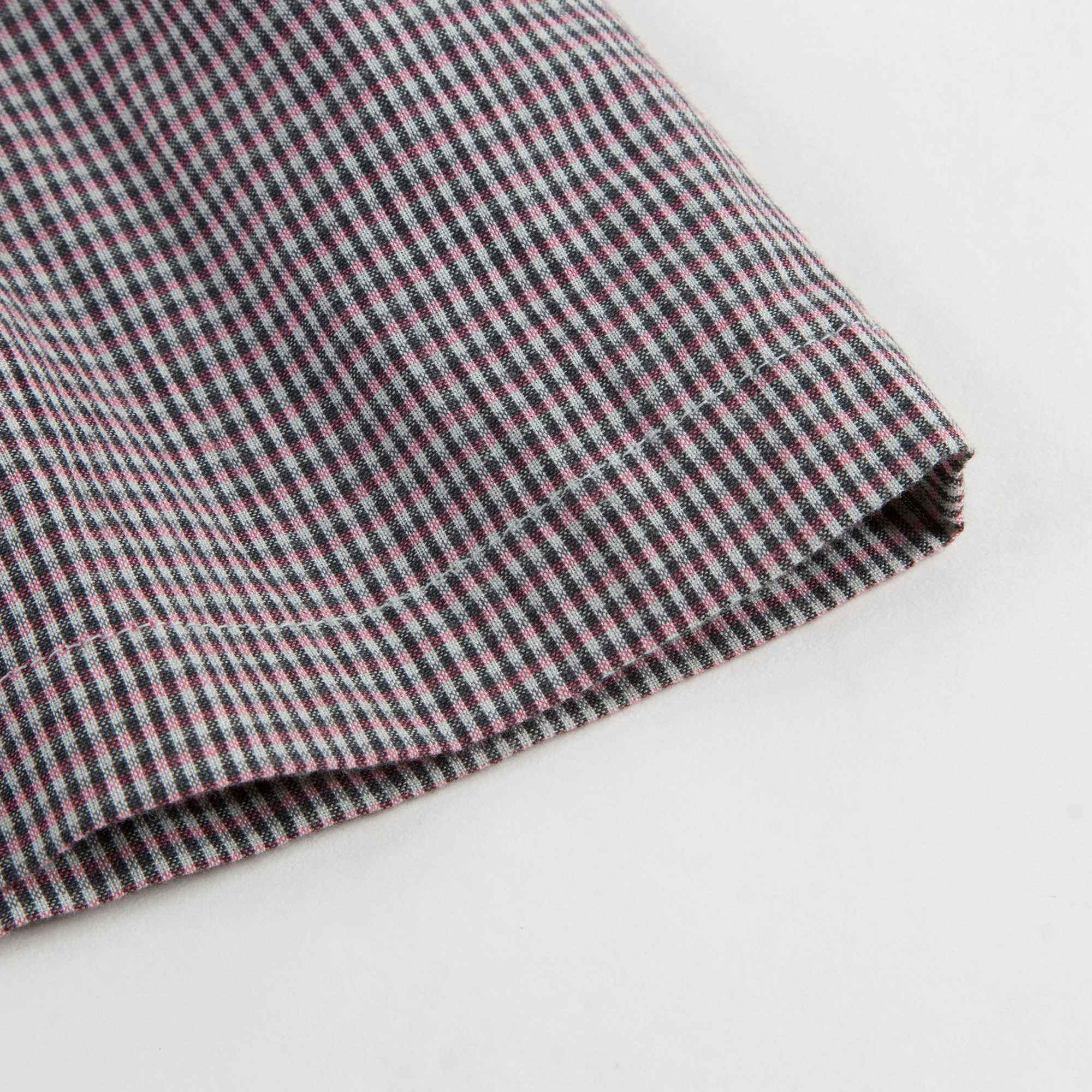 Baby Girls Grey Micro Check Dress With Collar