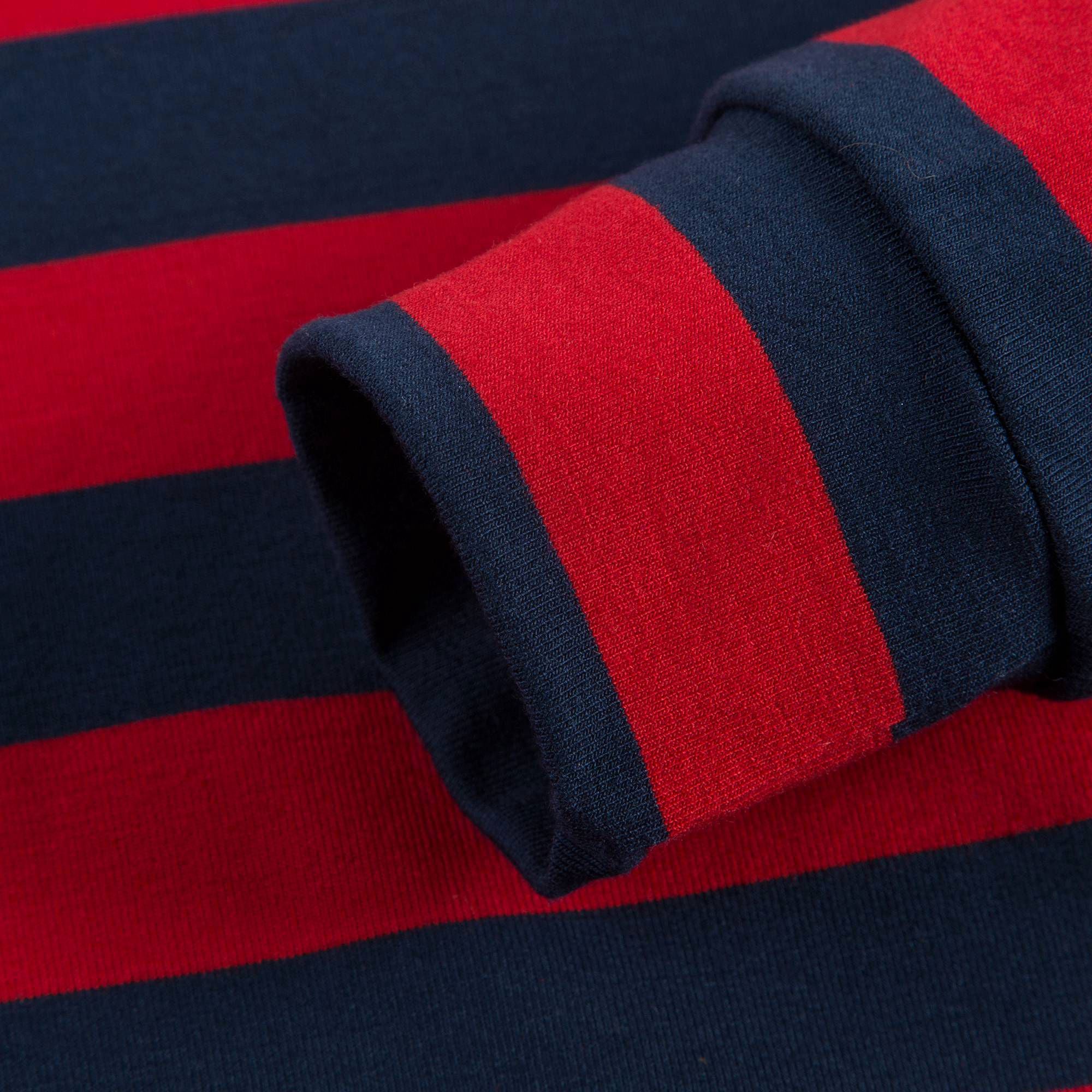 Girls Red & Blue Striped T-shirt