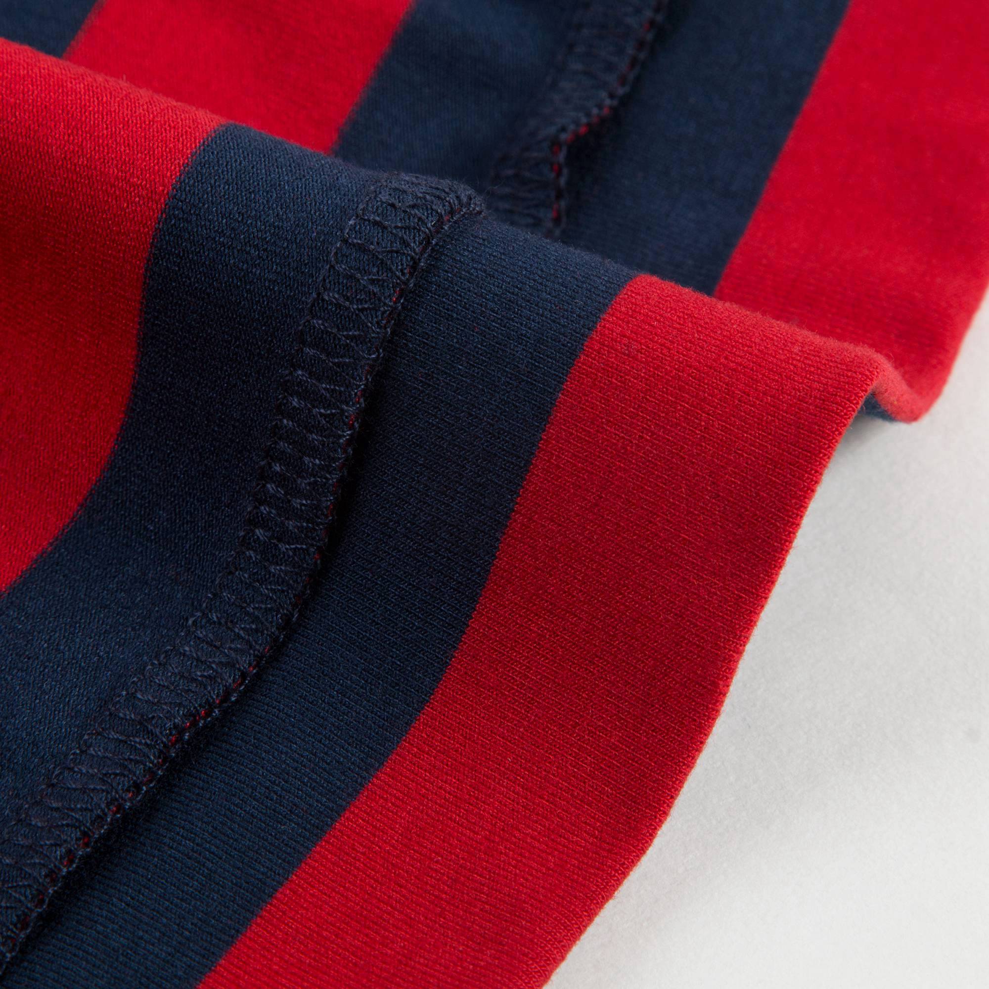 Girls Red & Blue Striped T-shirt