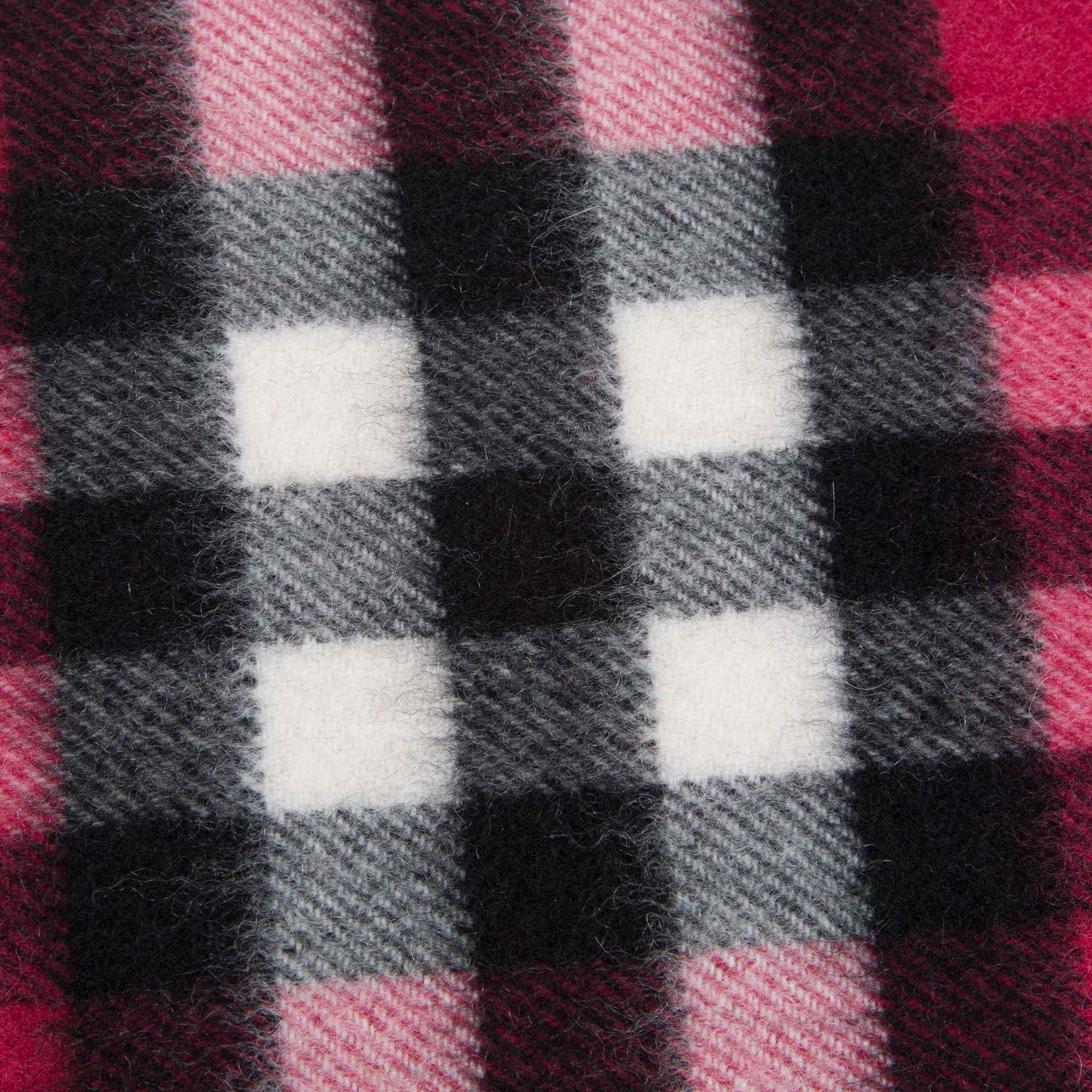 Girls  Fuchsia  Pink   Check   Wool   Scarves