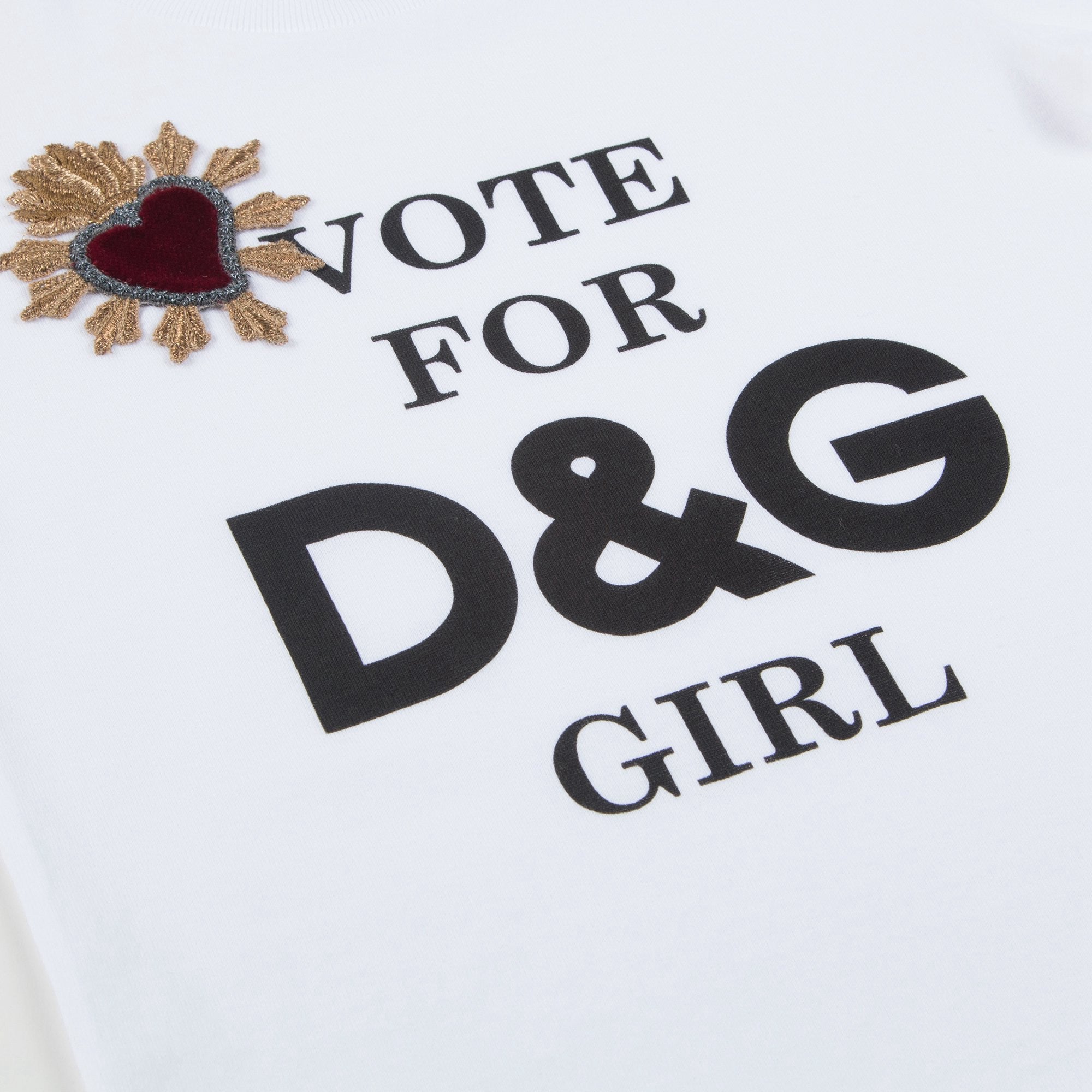 Baby  White  Embroidery  Printing  T-Shirt