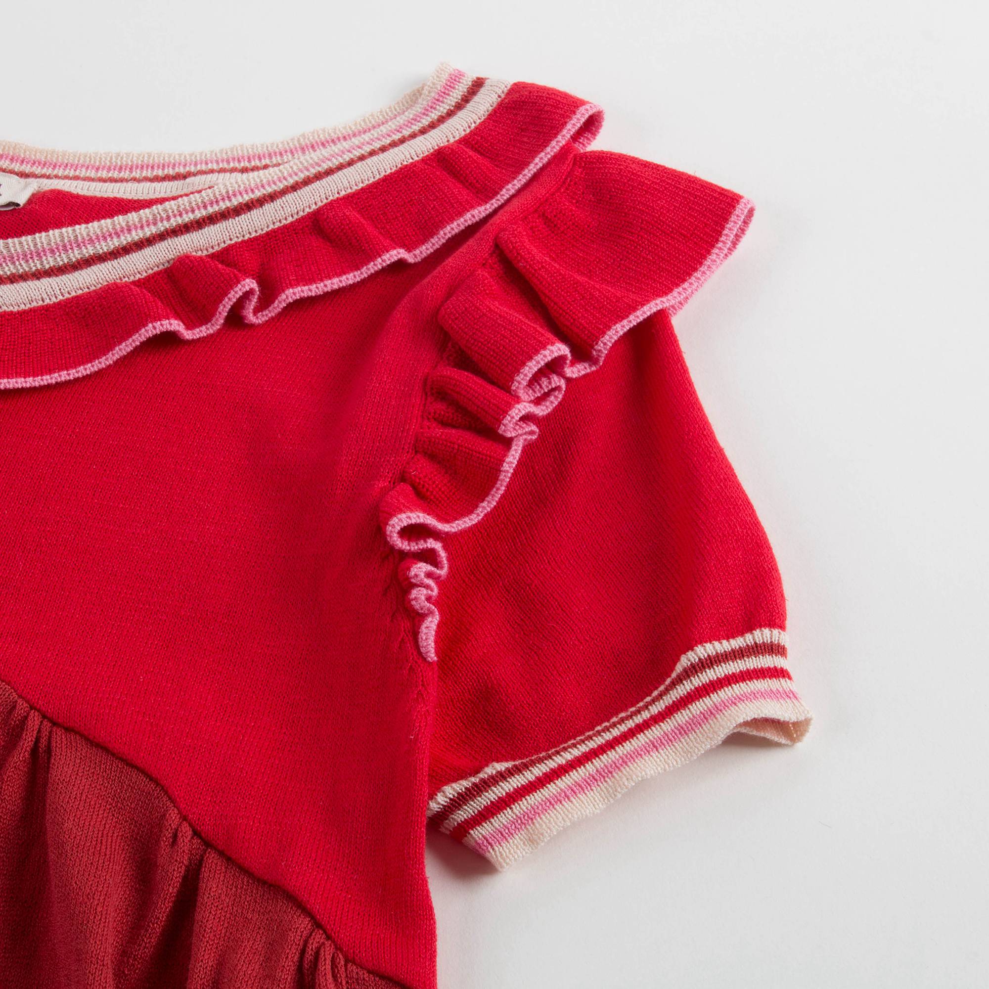 Girls Berry Cotton Dress