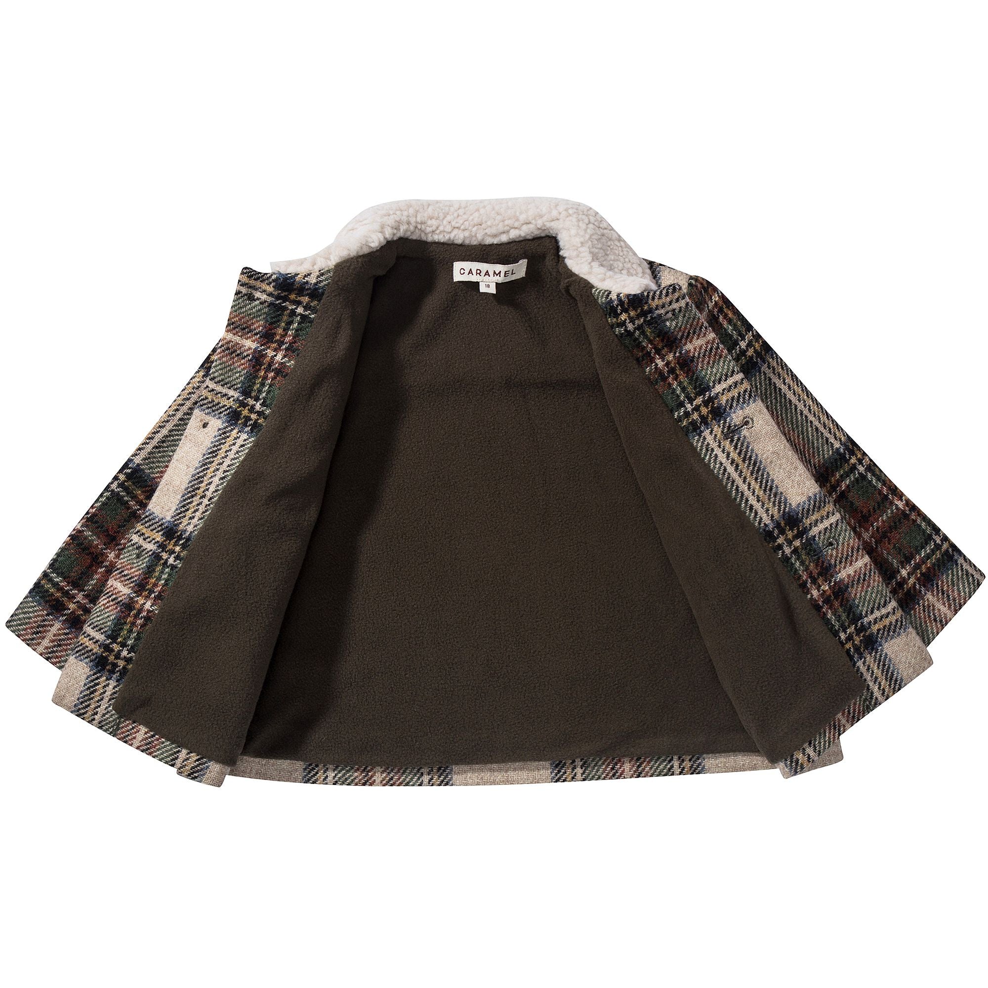 Baby Beige Check  Wool  Coat