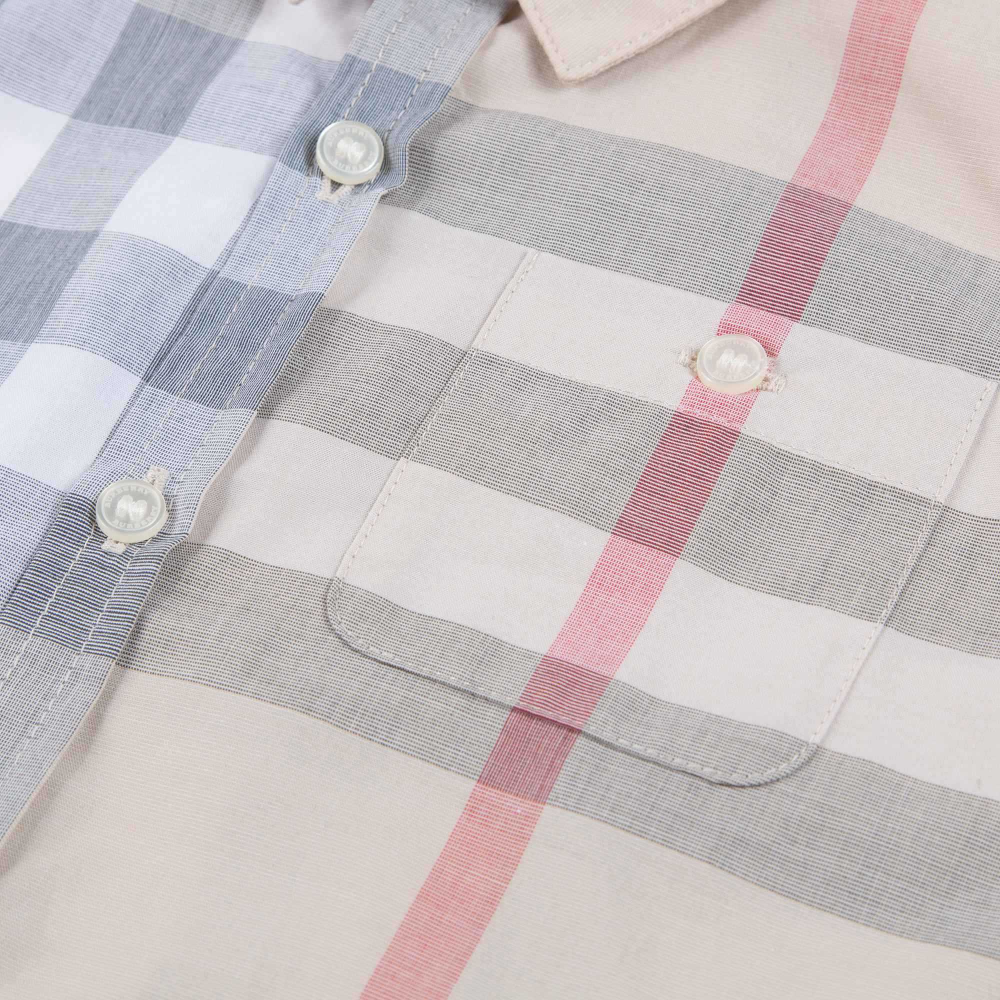 Baby  Boys  Beige  Check   Cotton   T-shirt