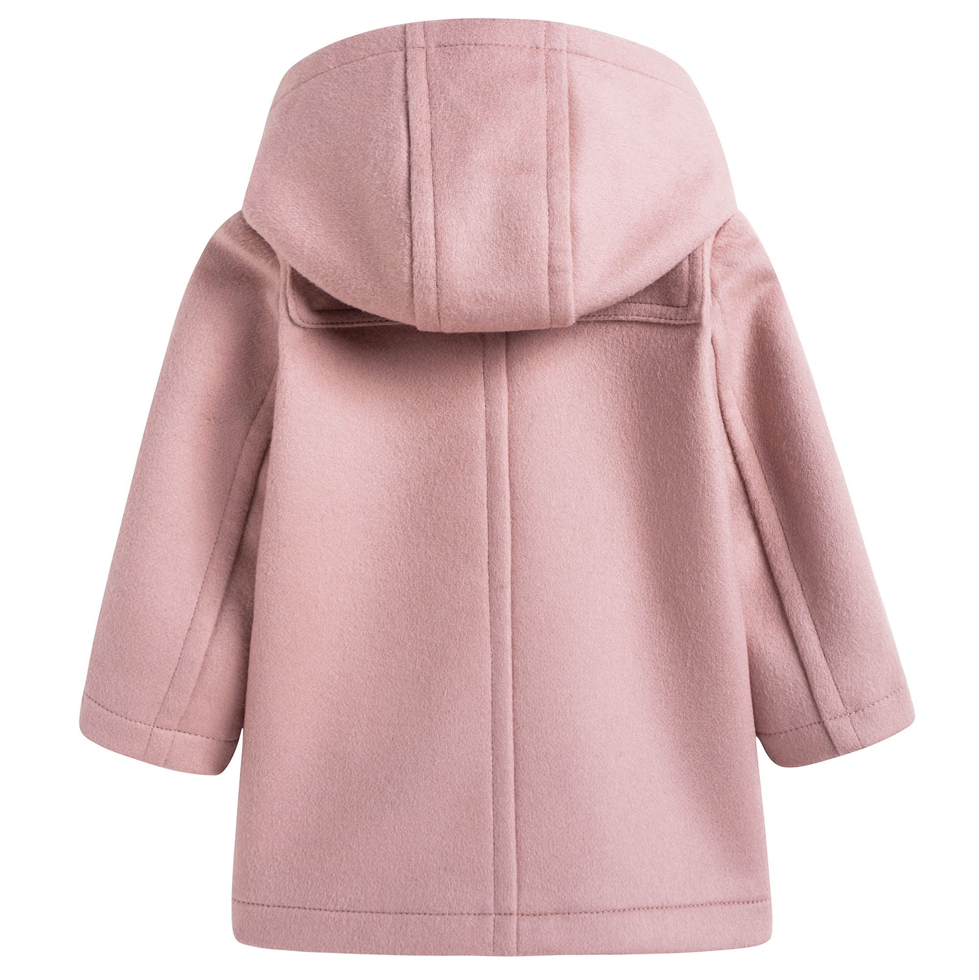 Baby Girls Pale Pink Wool Duffle Coat