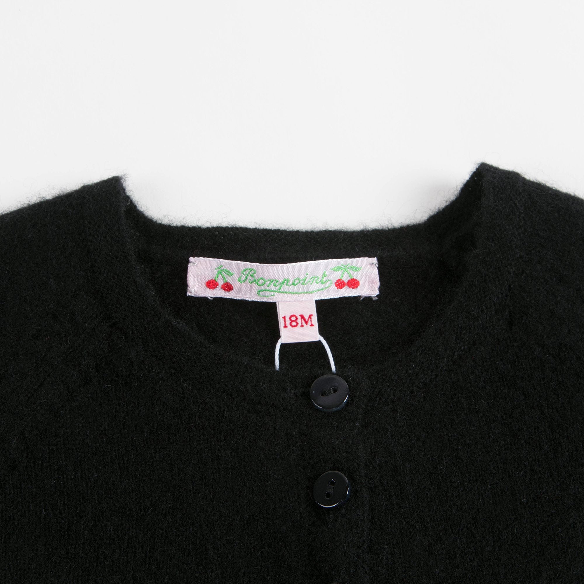 女小童黑色针织开衫