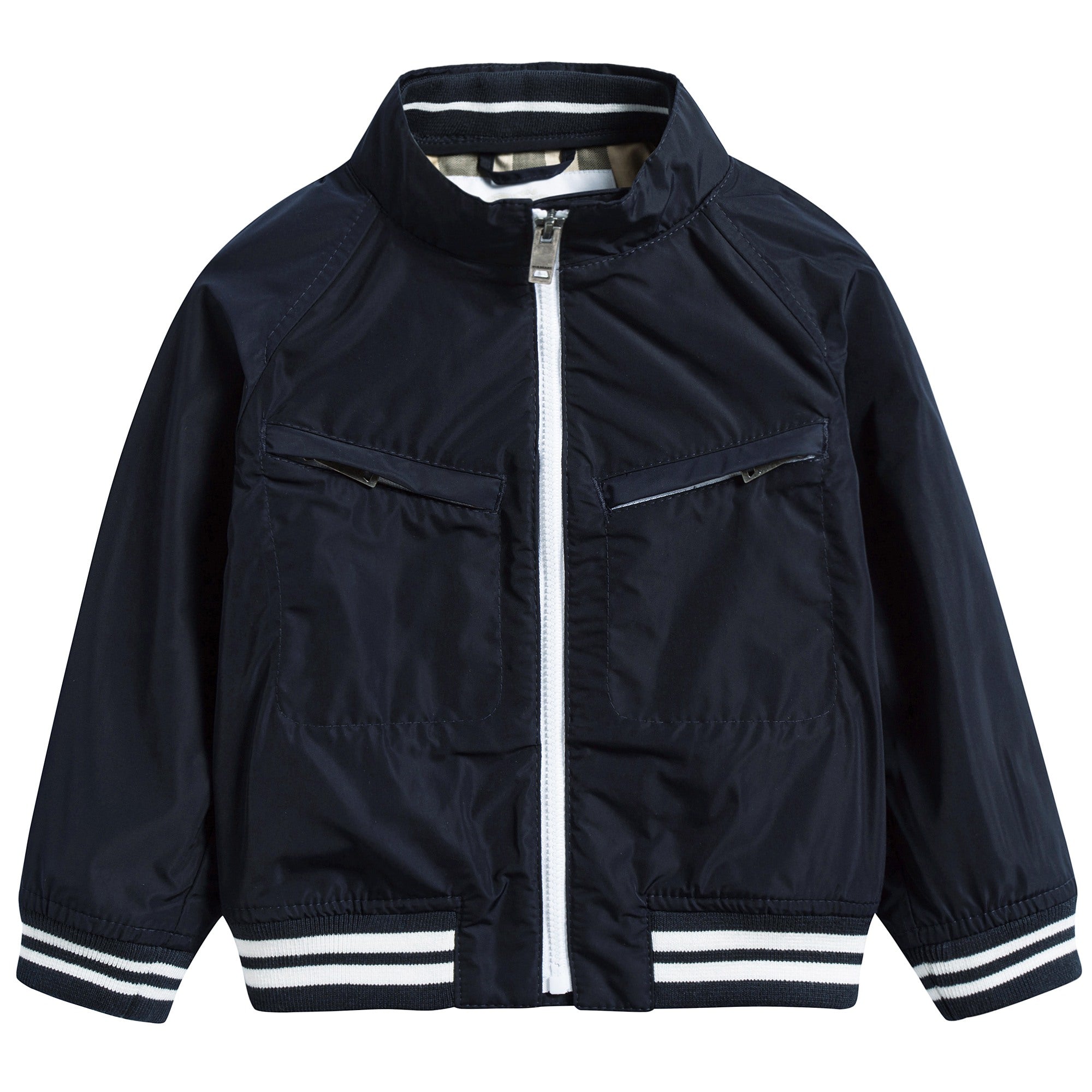 Baby Boys Navy Blue Polyester Jackets