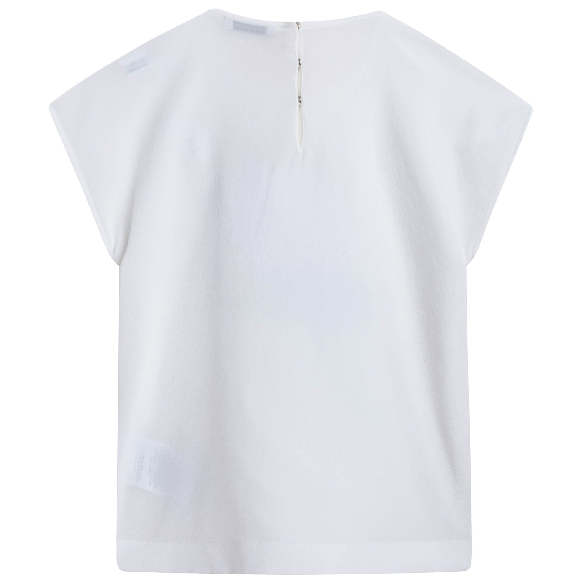 Girls White 'Ortensia' Silk Top