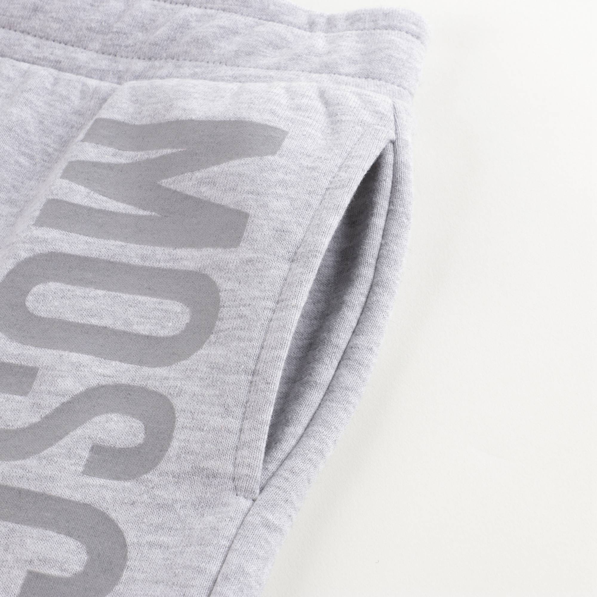 Boys Grey Logo Cotton Trousers