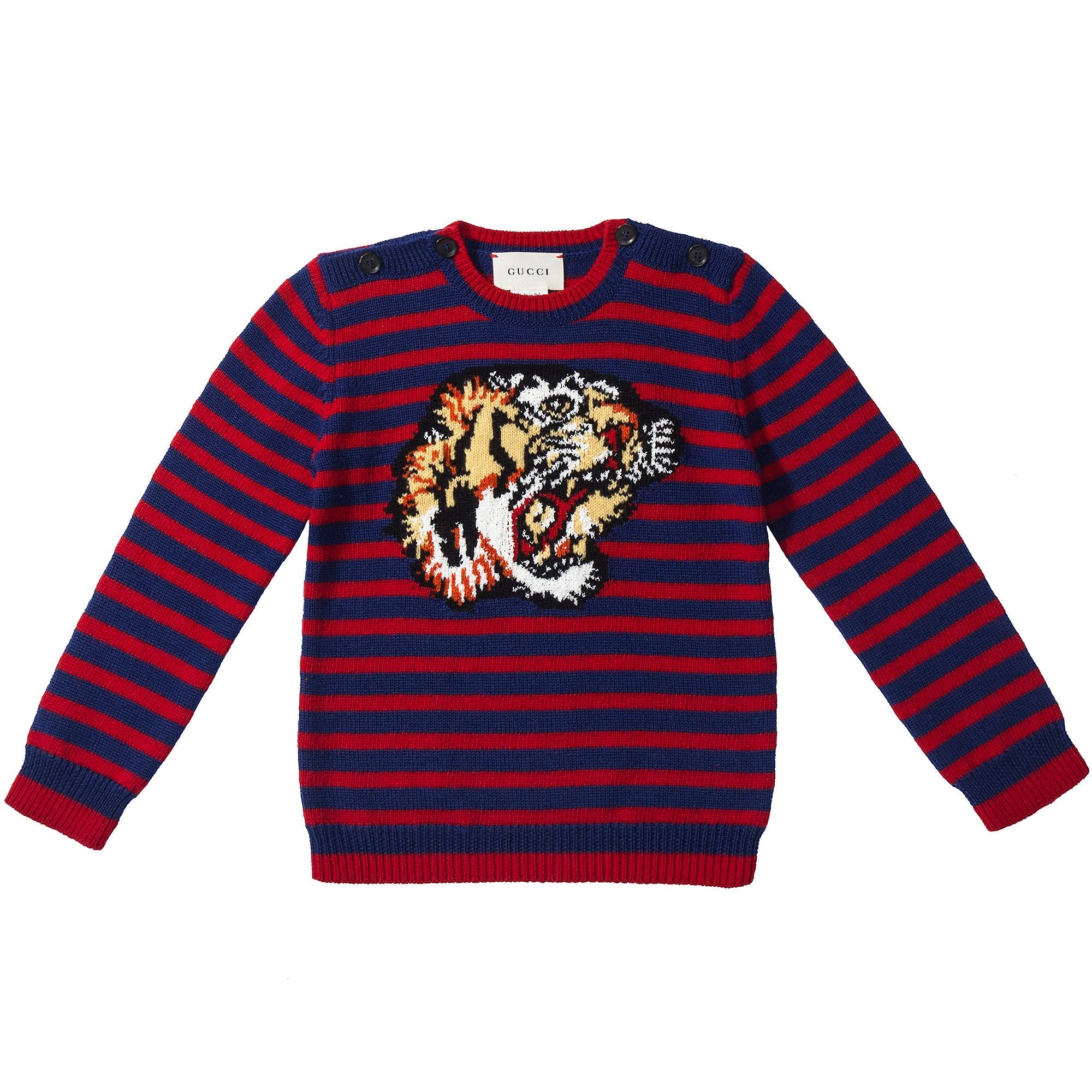 Baby Boys Black & Red Striped Sweatshirt