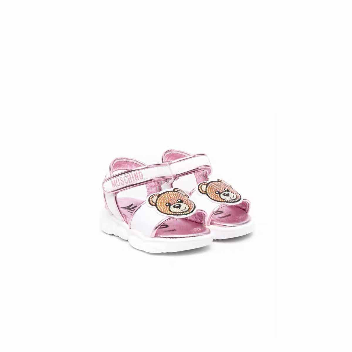 Baby Girls White Teddy Sandals