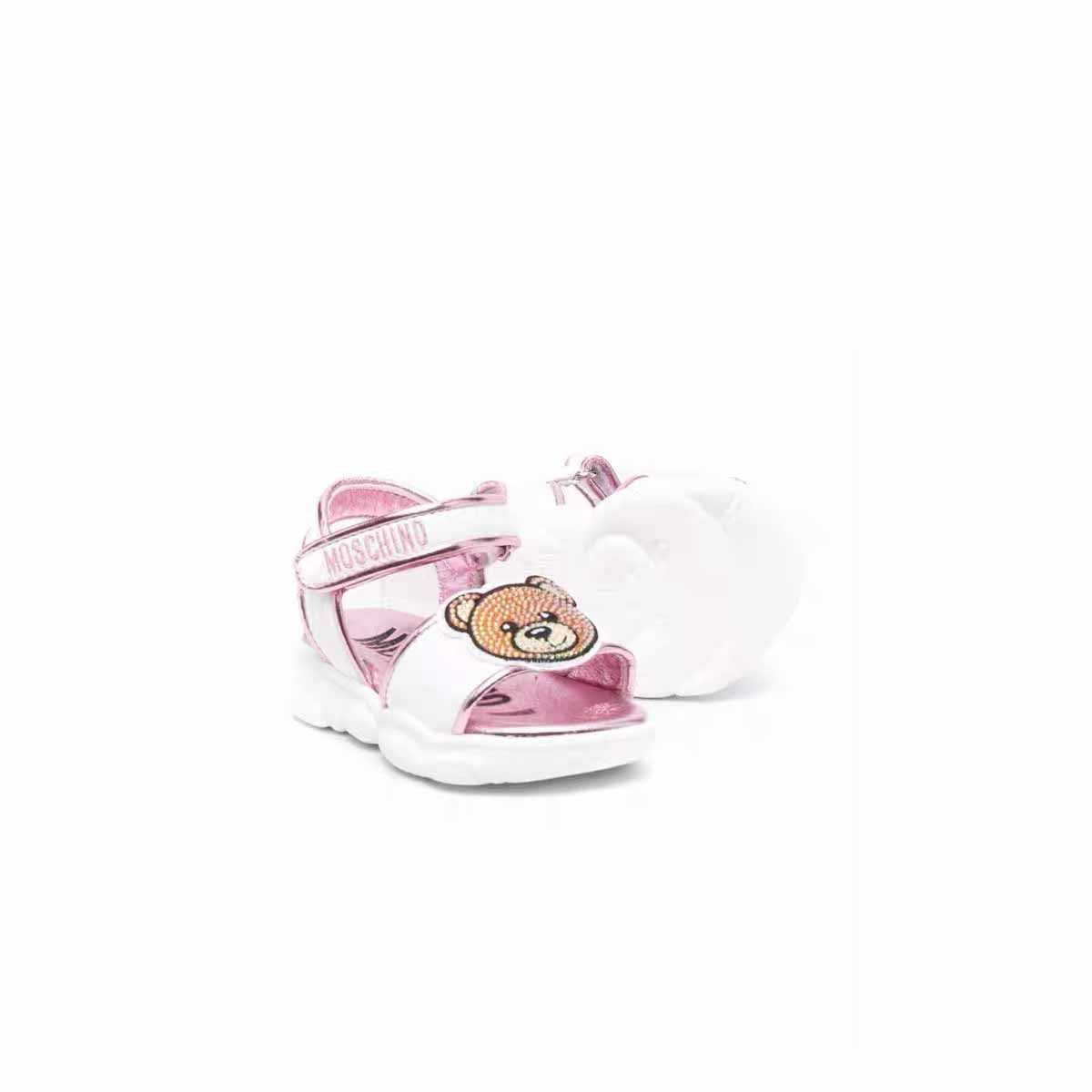Baby Girls White Teddy Sandals
