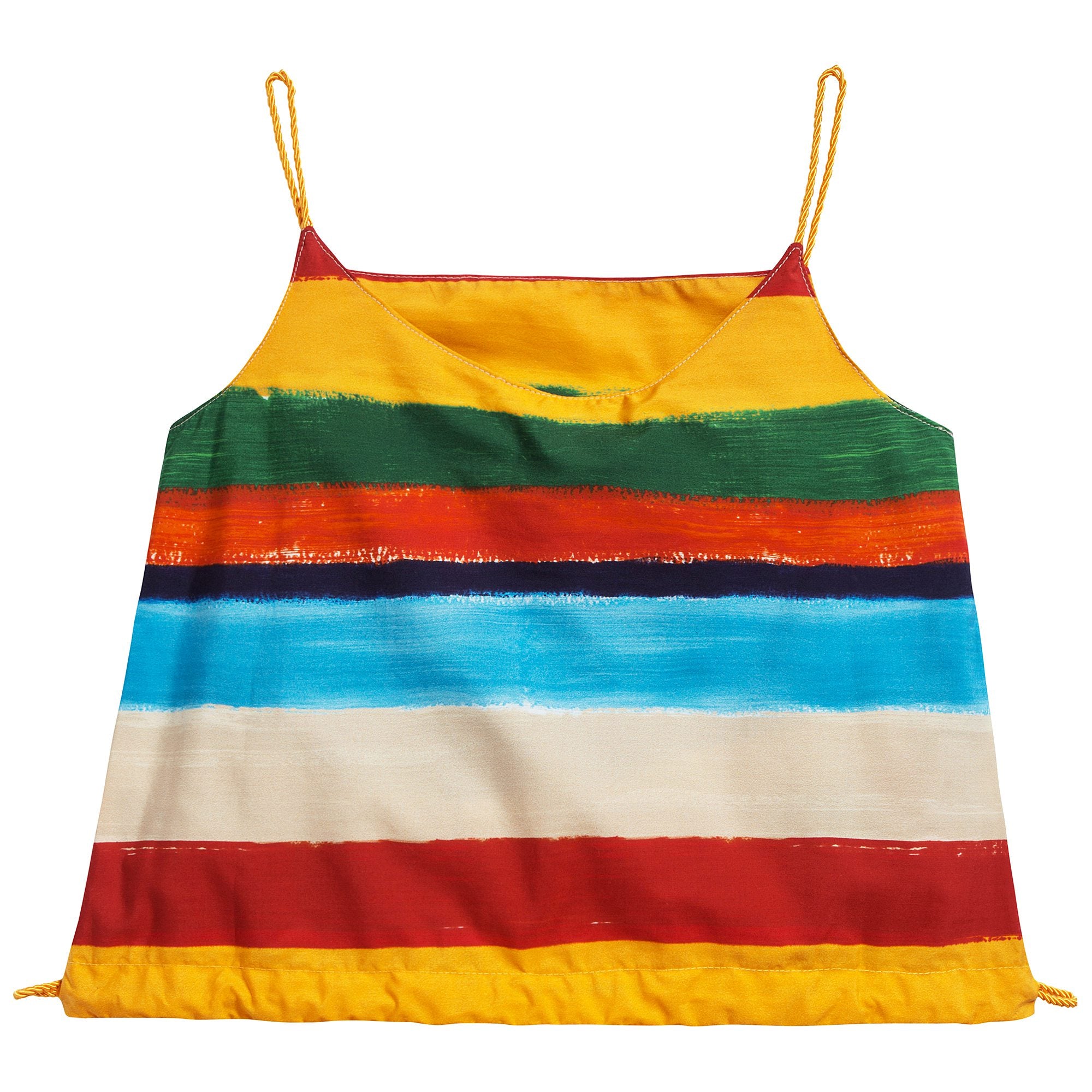 Girls Striped No Slv Set