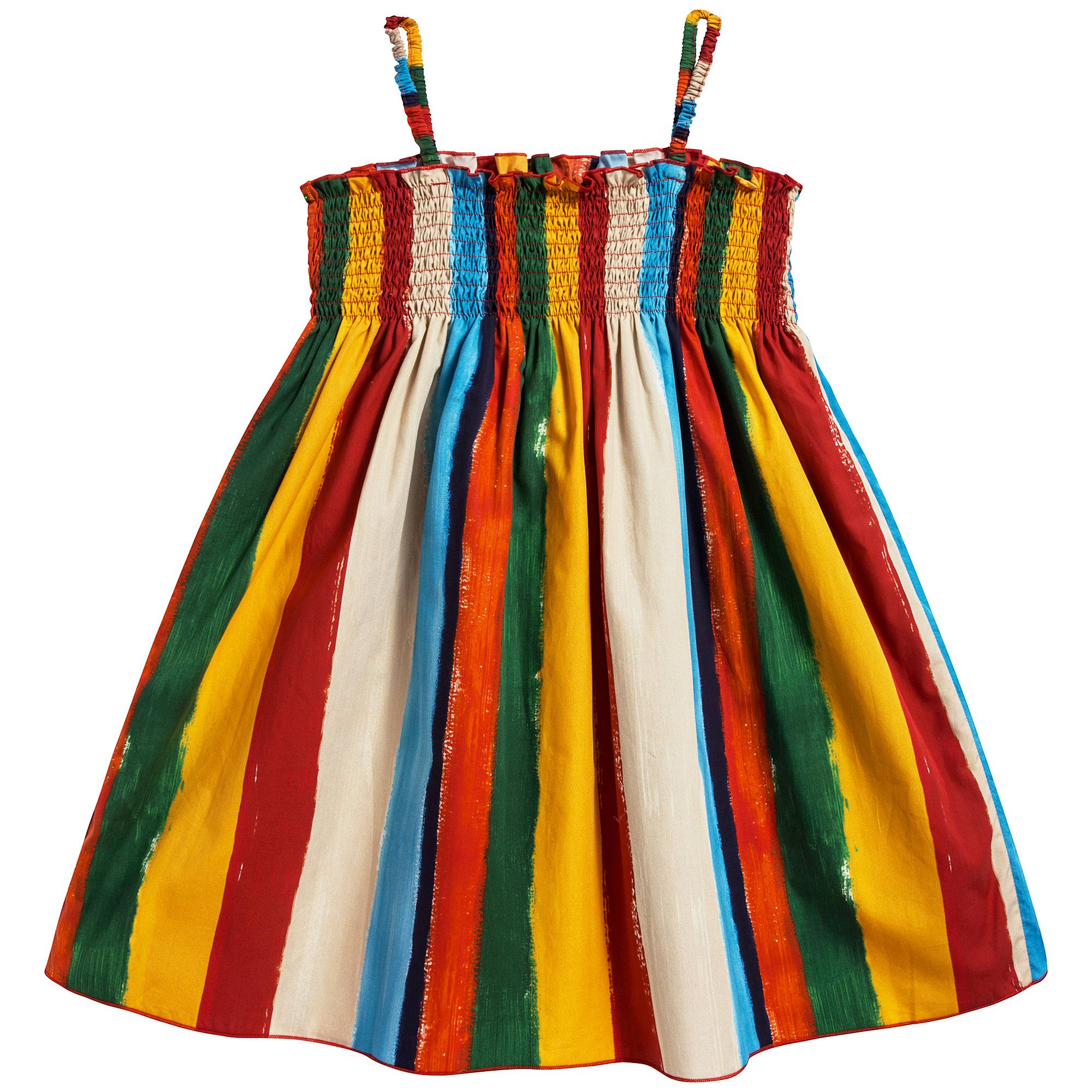 Girls Striped Cotton Dress