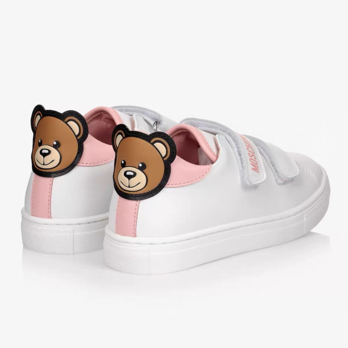 Girls White Teddy Sneakers