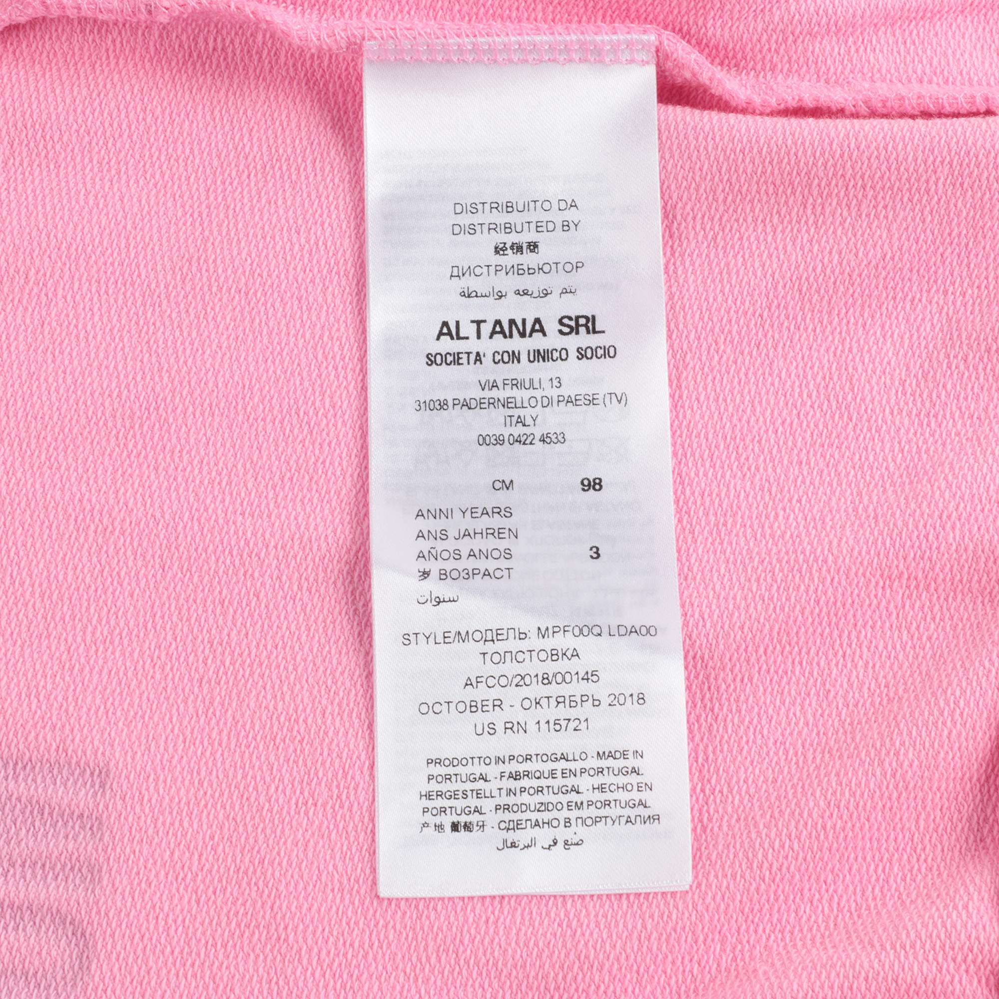 Baby Boys & Girls Pink Zip Hooded Sweatshirt