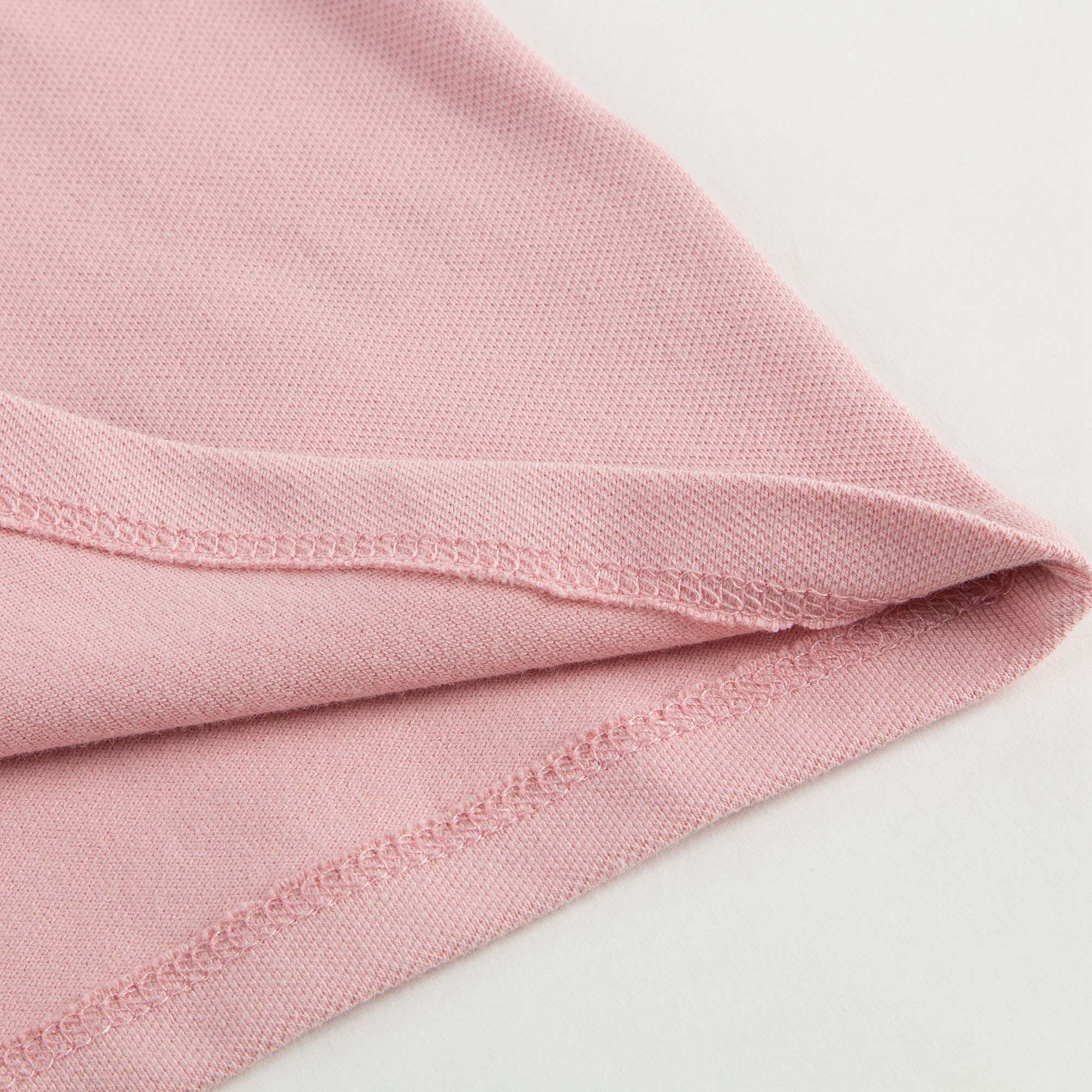 Baby Girls Light Pink Polo Shirt with Check Ruffles