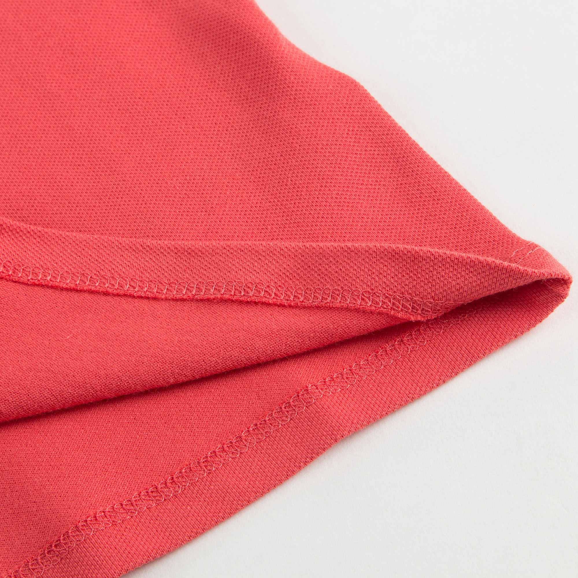 Baby Girls Pink Polo Shirt with Check Ruffle Sleeves