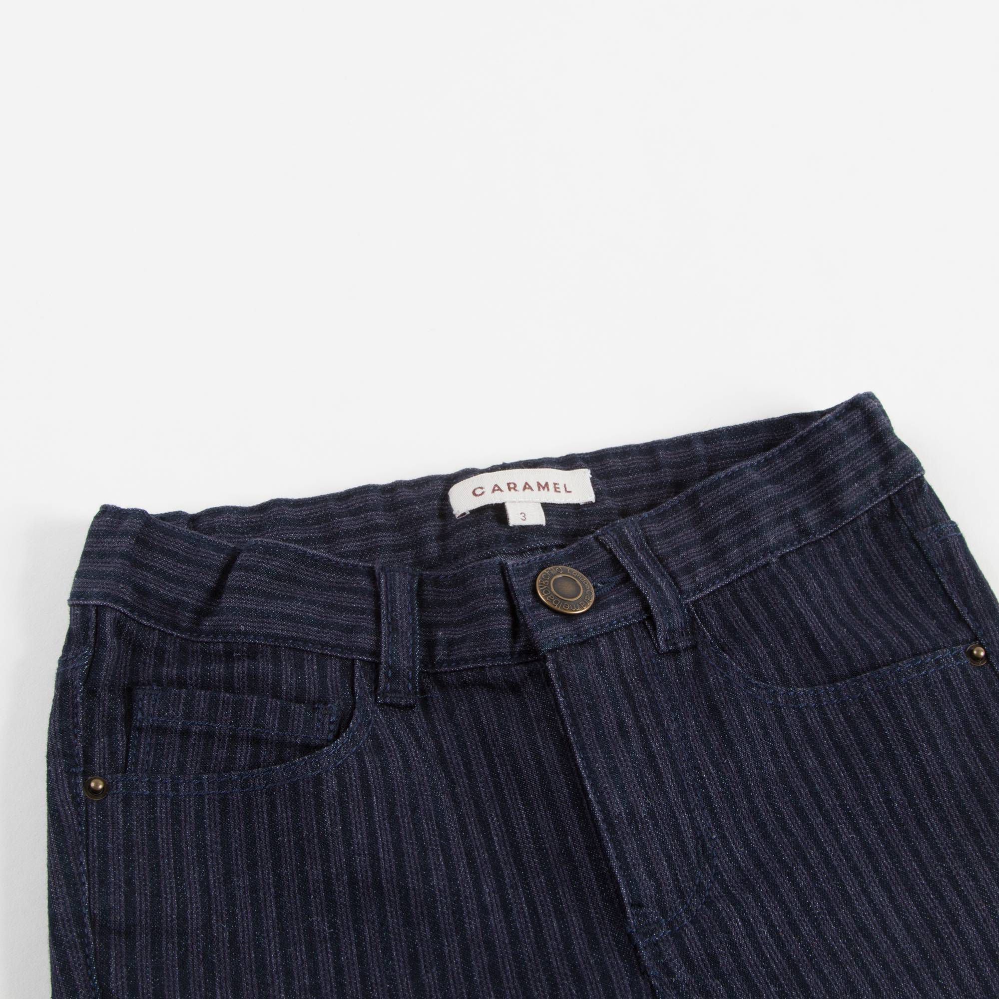 Girls Navy Blue Cotton Trousers