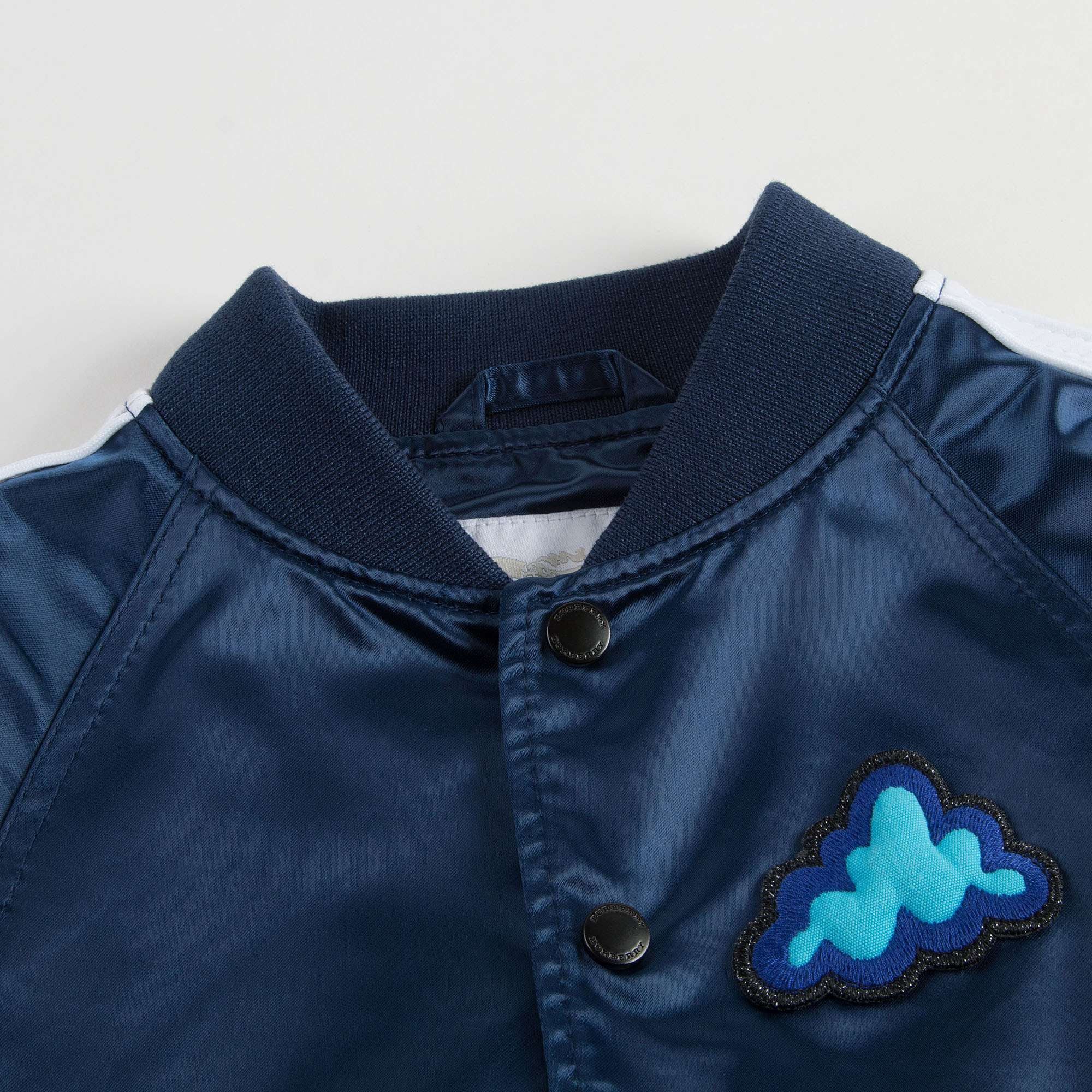 Boys Blue Cloud Printed Jacket