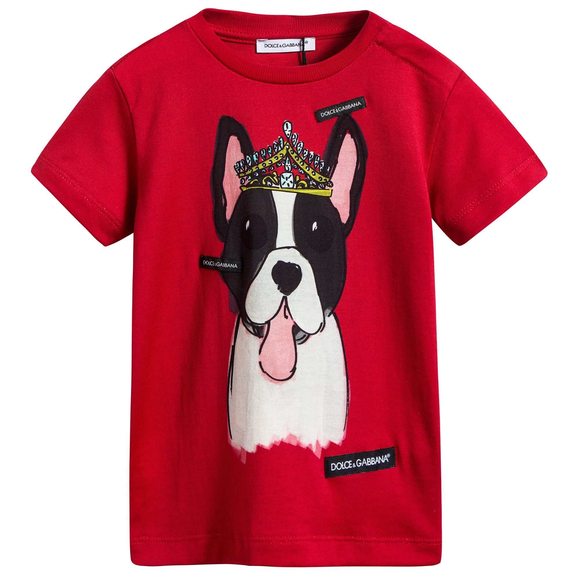 Baby Girls Red Dog Cotton T-shirt