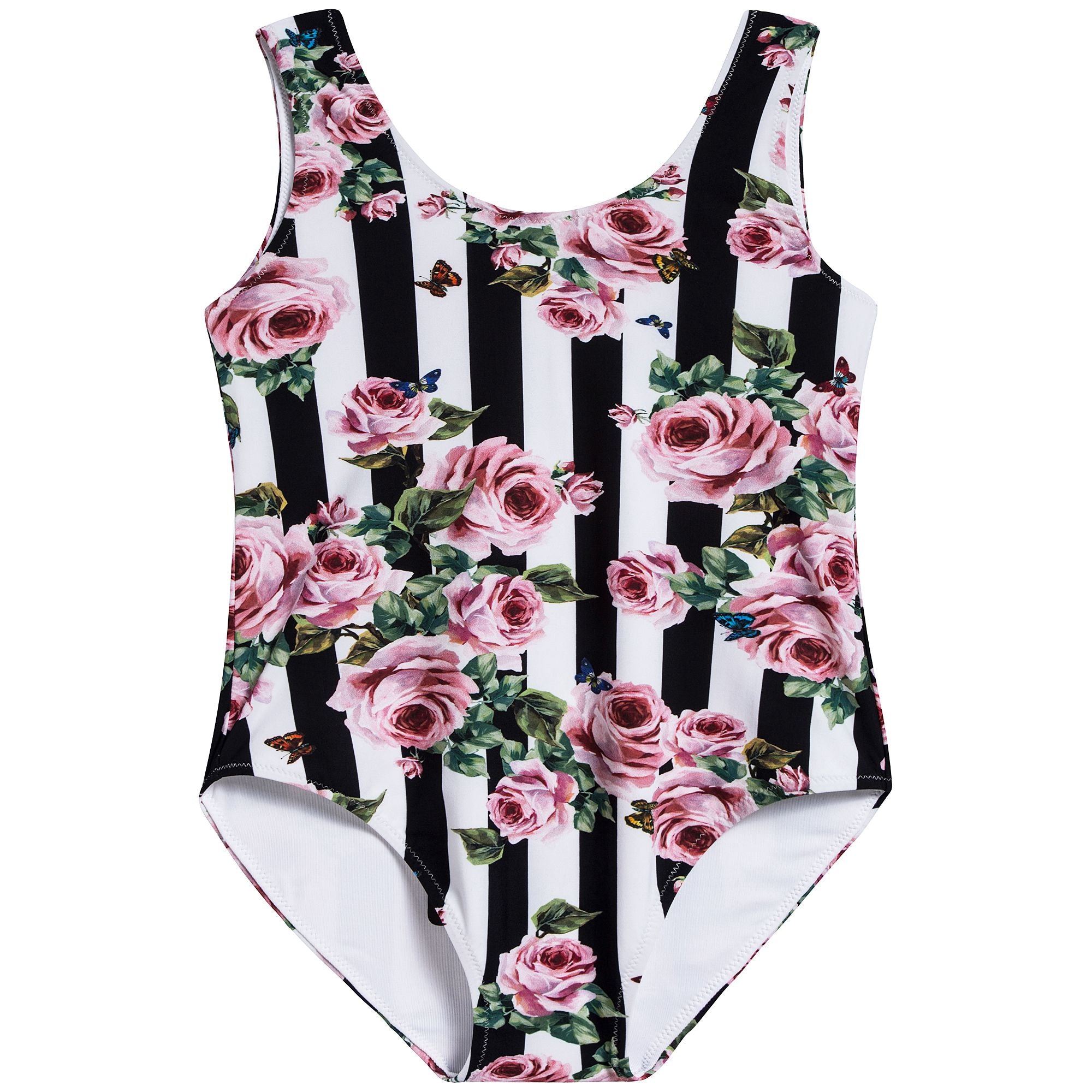 Girls White Rose "Butterfly" Swimwear