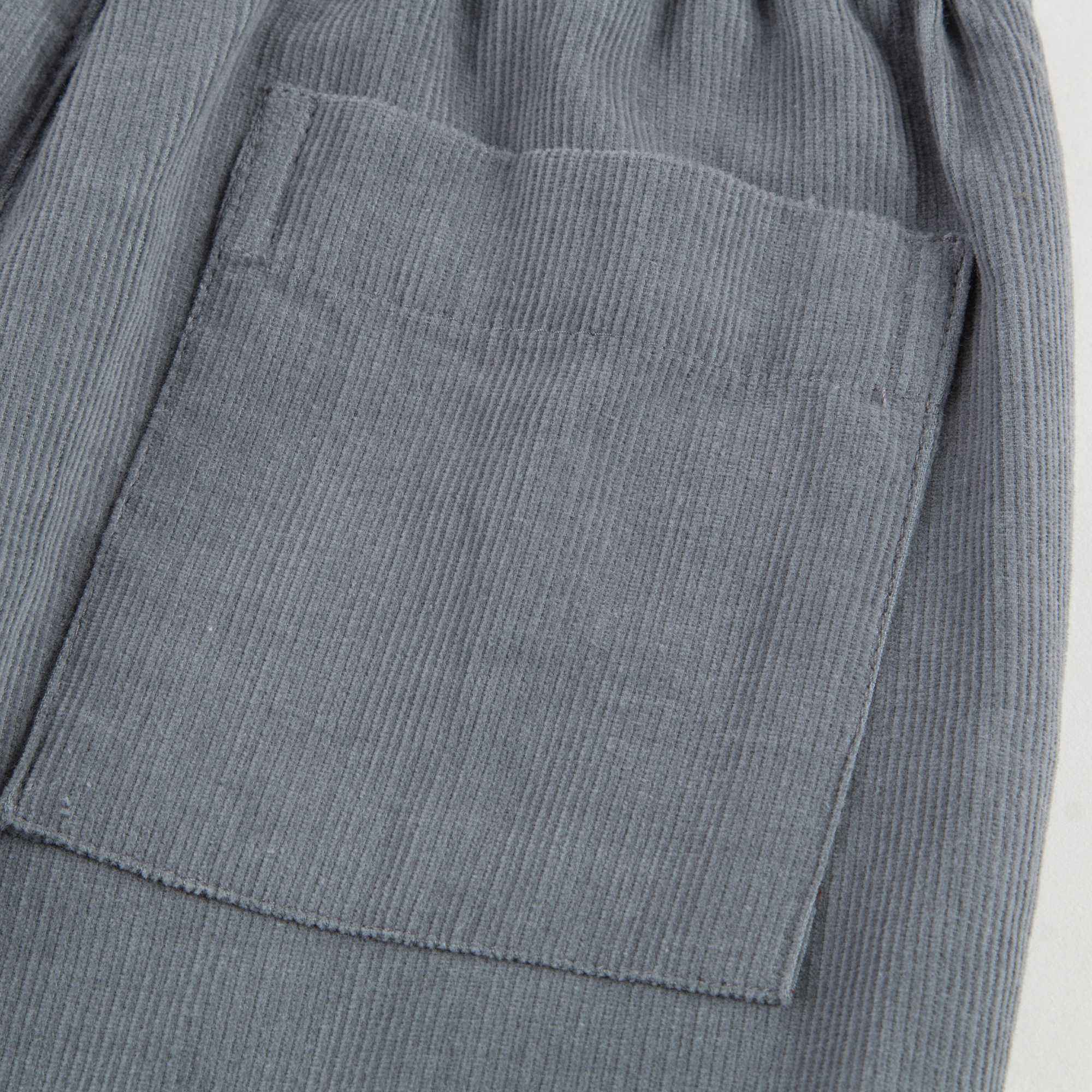 Girls Grey Cotton Trousers
