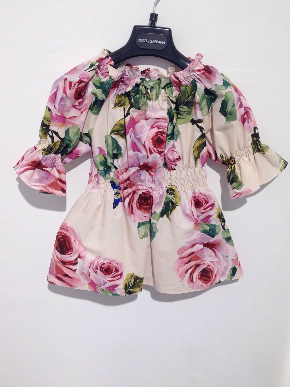 Girls Pink Printed Blouse