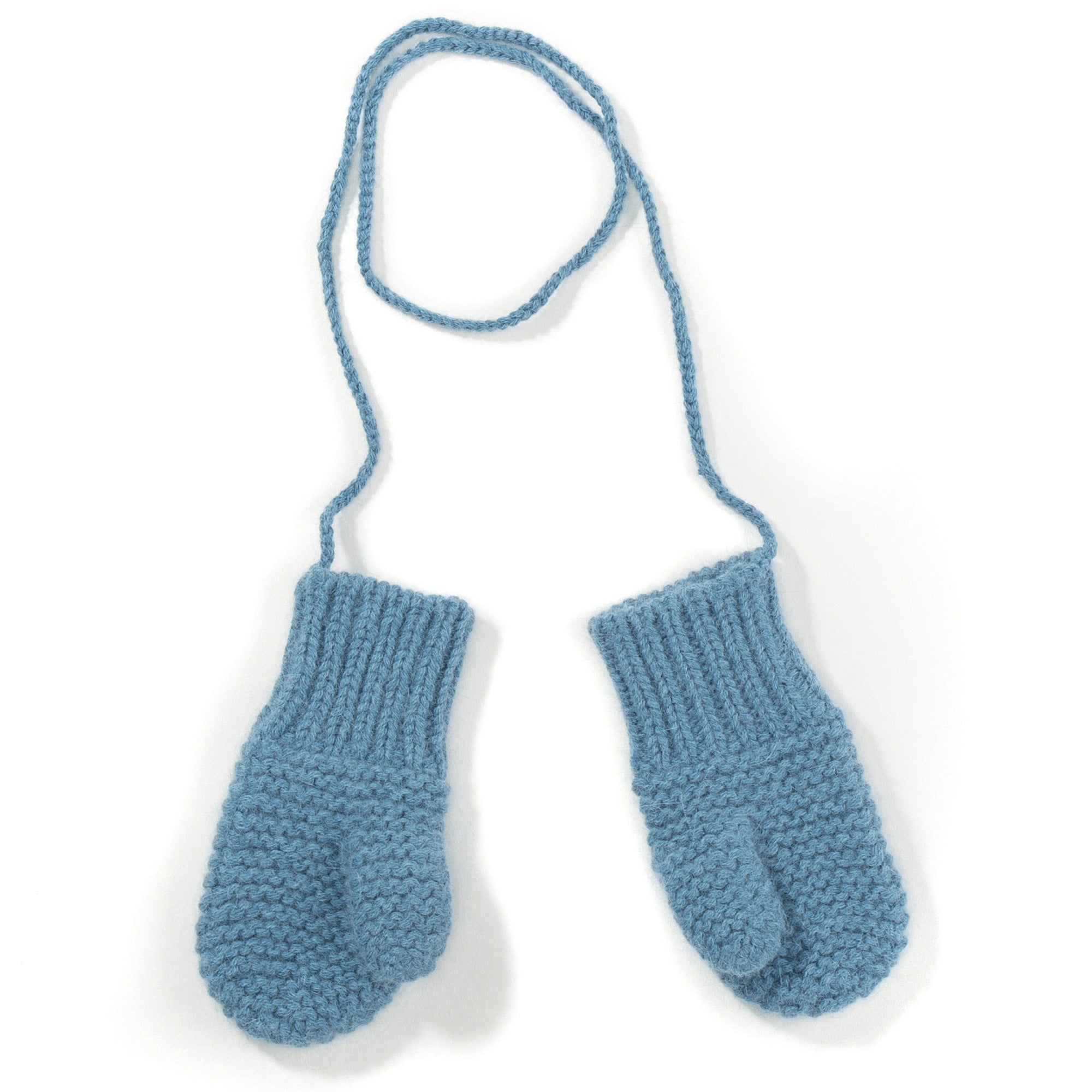 Girls Dusty Blue  Angora  Mittens
