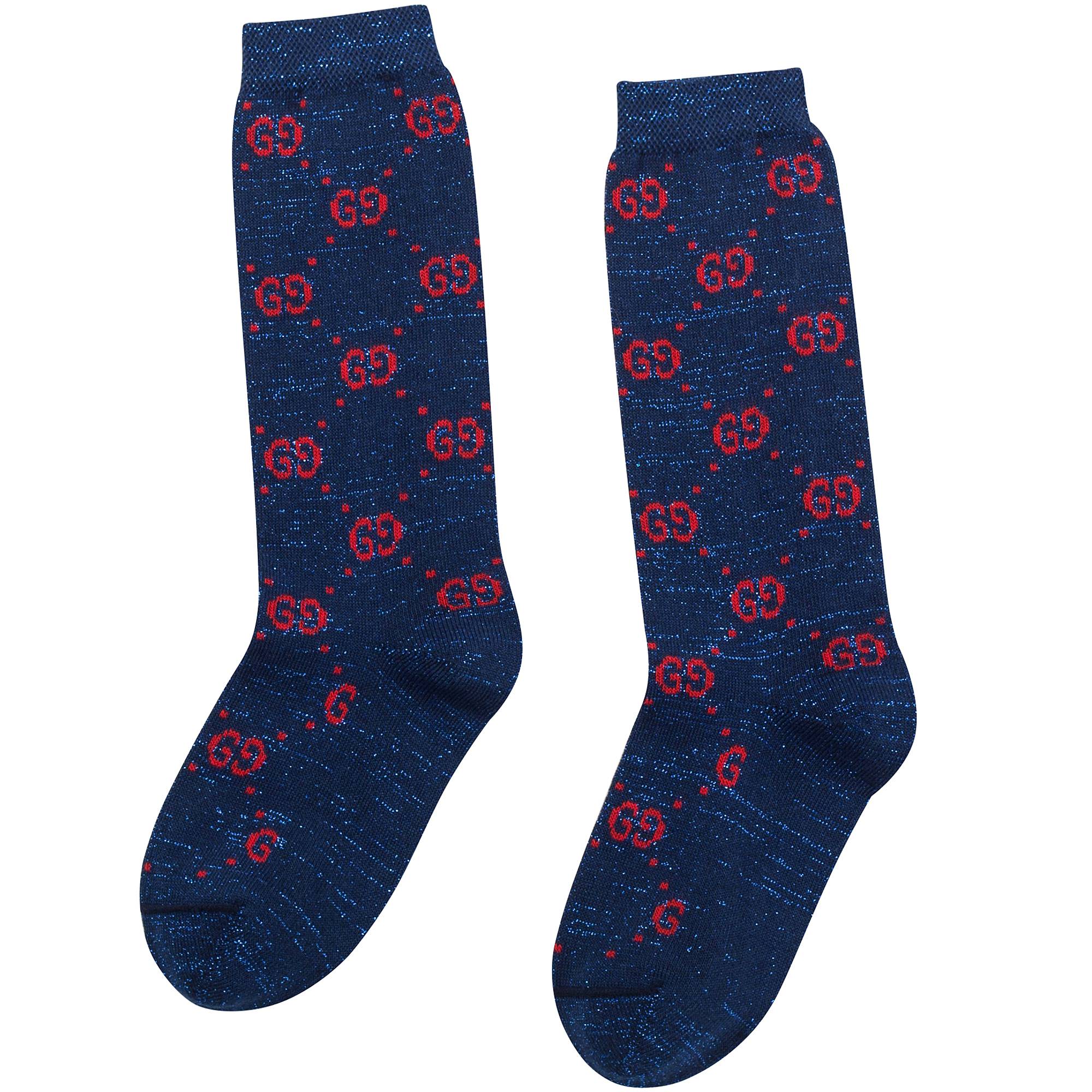 Boys & Girls  Blue  Red "GG" Socks