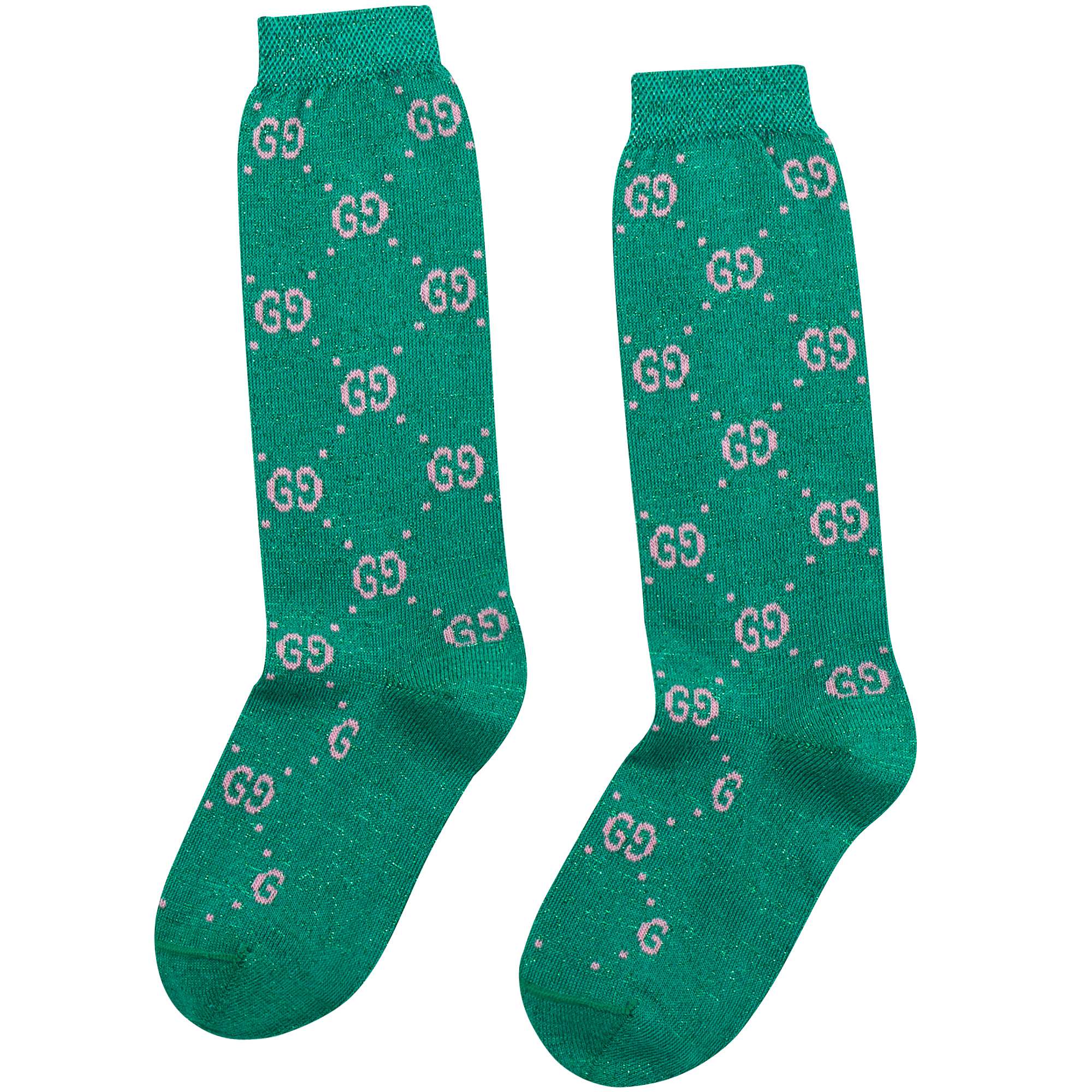 Boys & Girls  Green Pink "GG" Socks