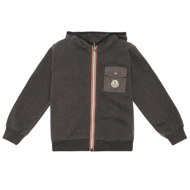 Boys Grey Hooded Cotton Jersey Tracksuit - CÉMAROSE | Children's Fashion Store - 2
