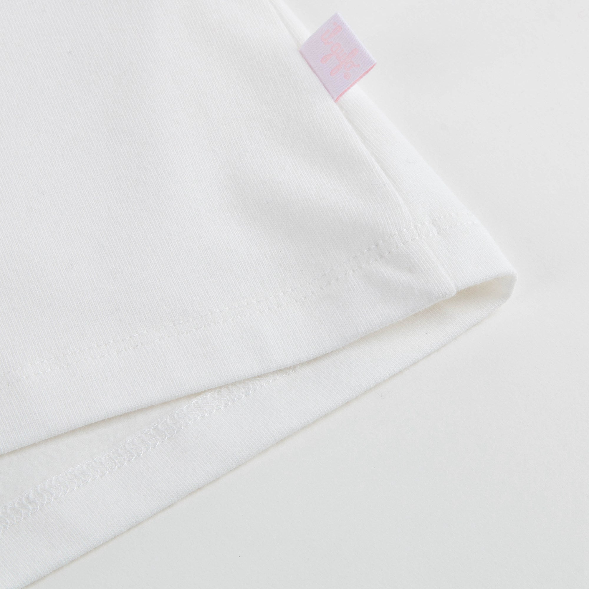 Baby Girls Milk & Pink Cotton T-shirt