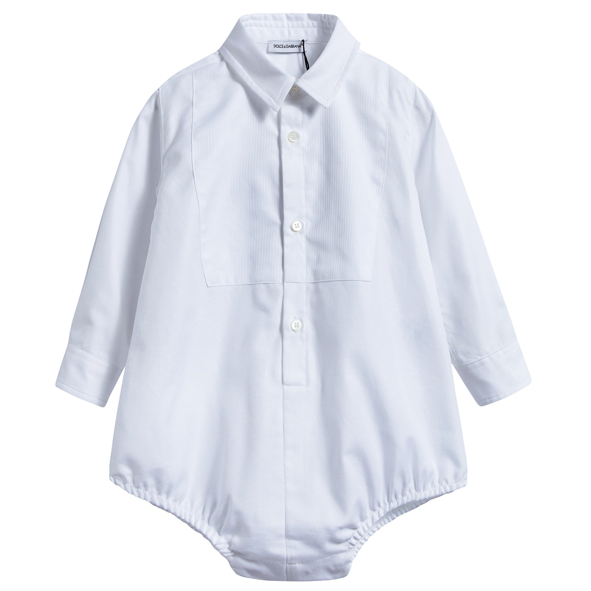 Baby  White  Cotton  Babysuit