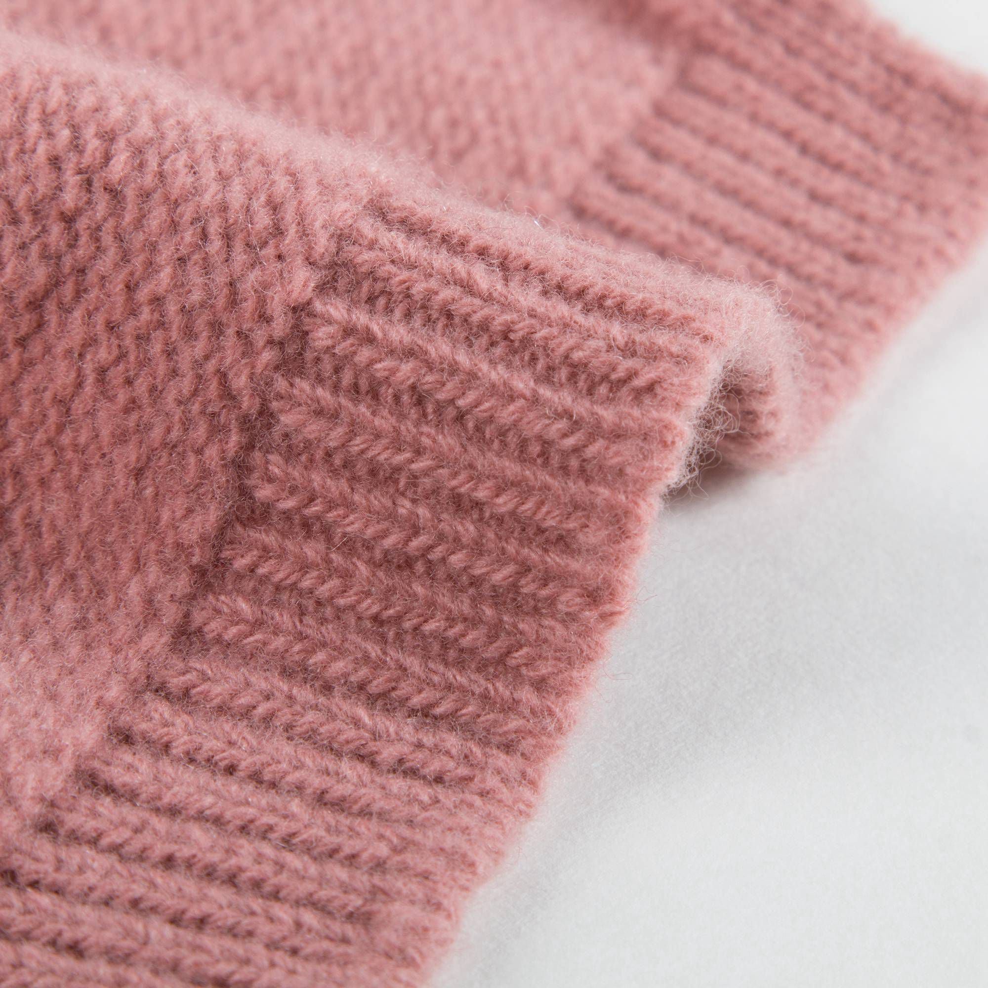 Girls Rose Pink Wool Scarf