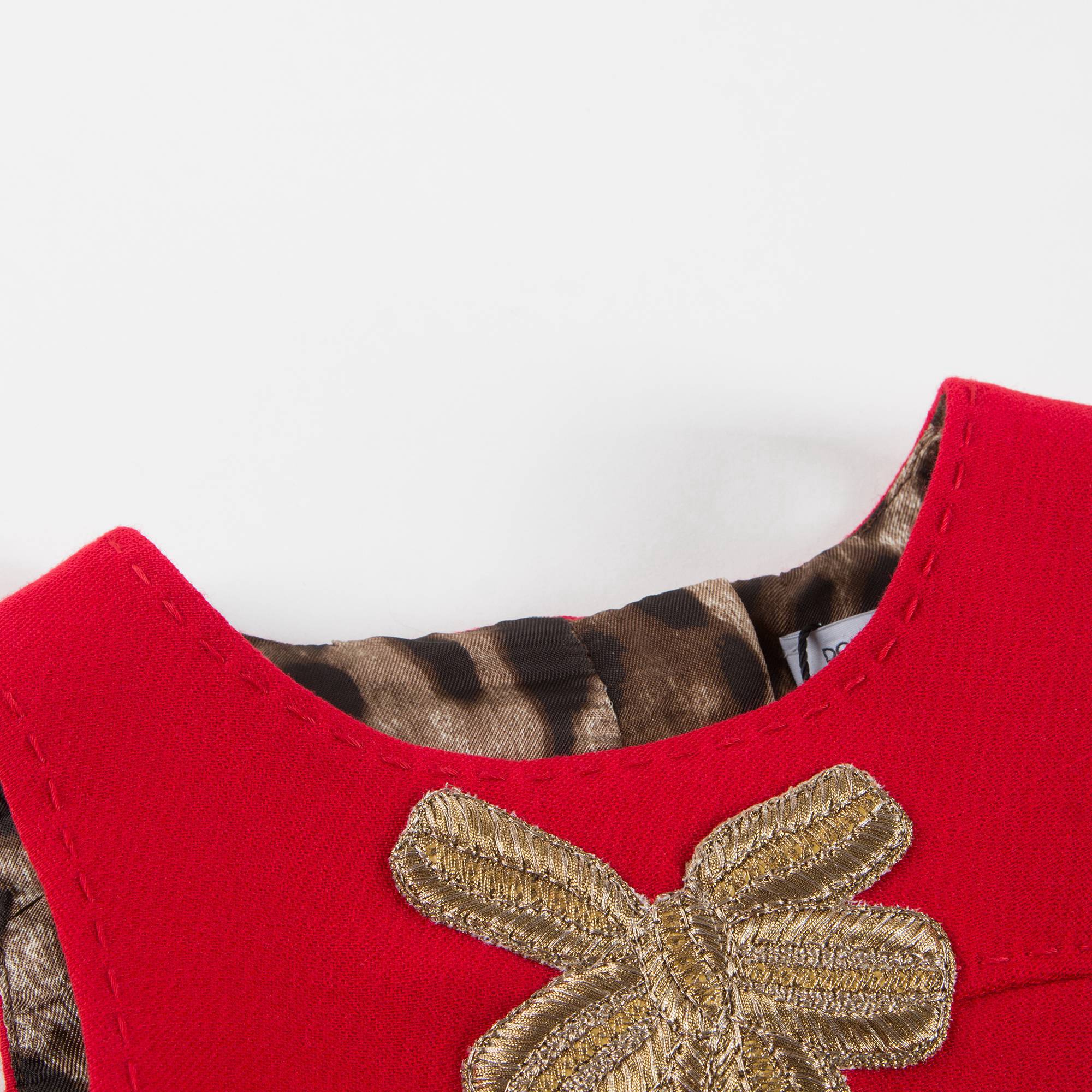 Girls Red Wool Dress