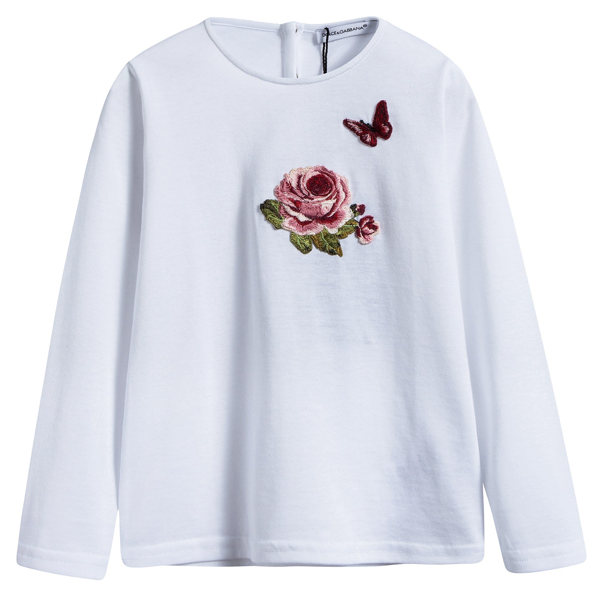 Baby  Girls  White  Rose T-shirt