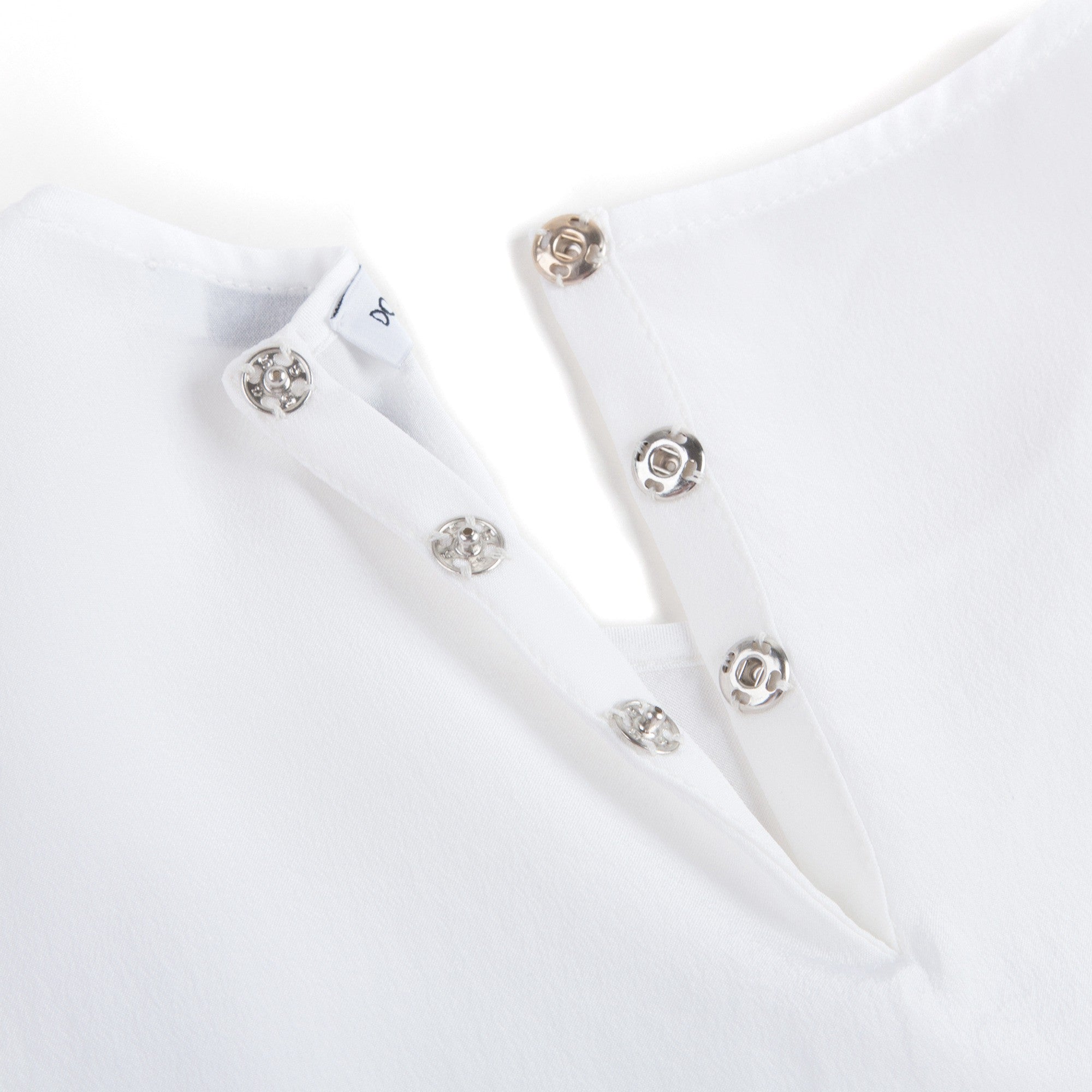 Girls White 'Ortensia' Silk Top