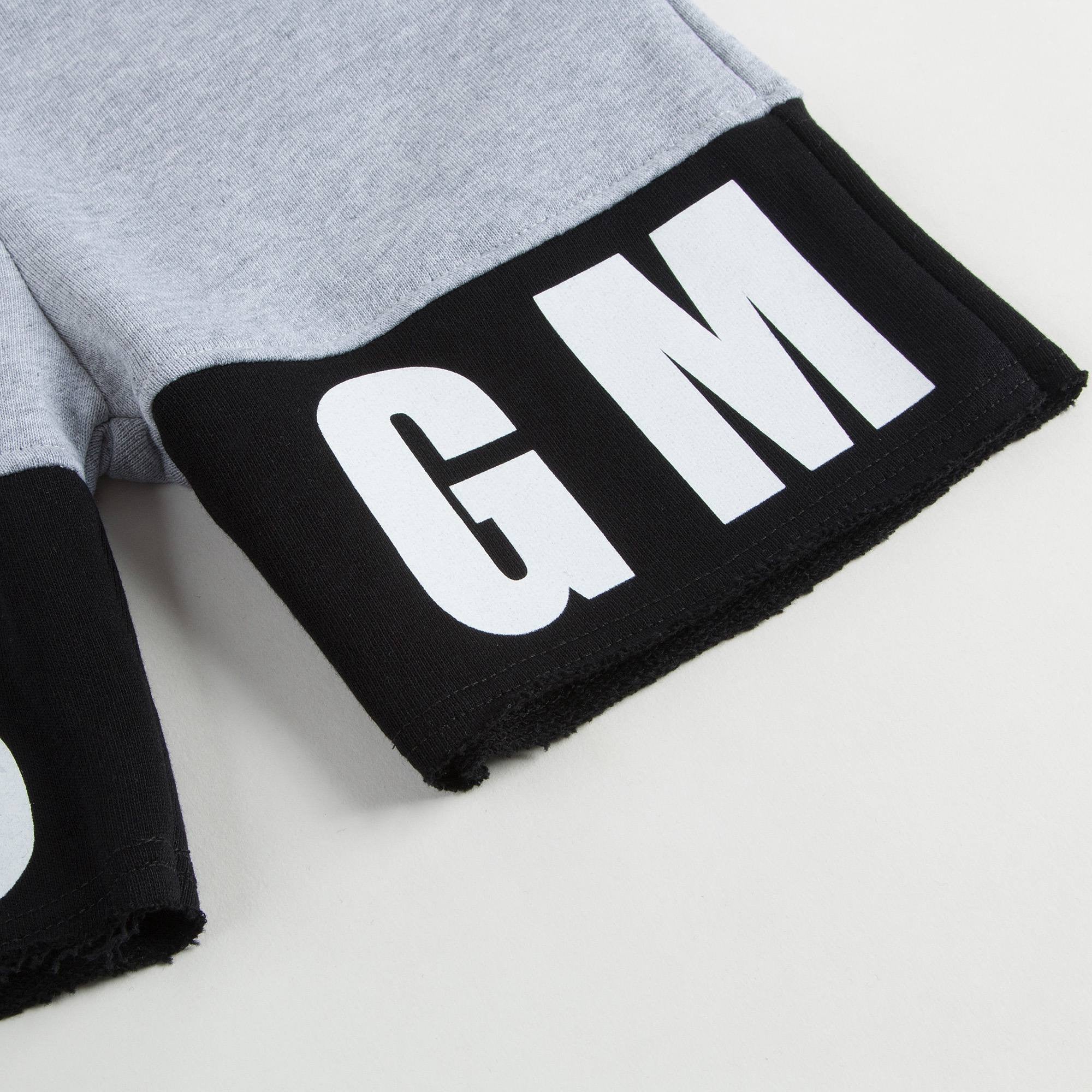 Boys Grey & Black Logo Shorts