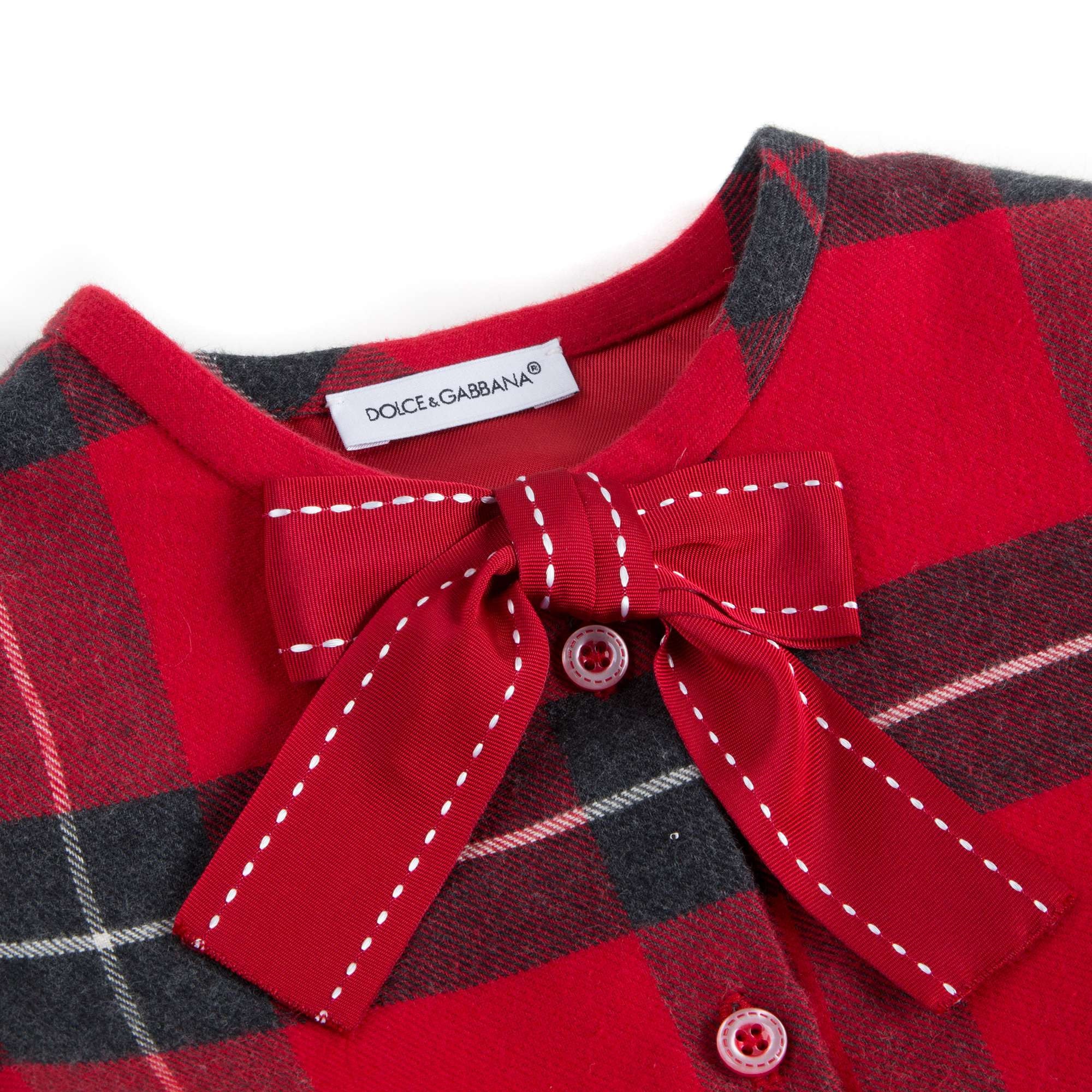Girls Red Checked Dress