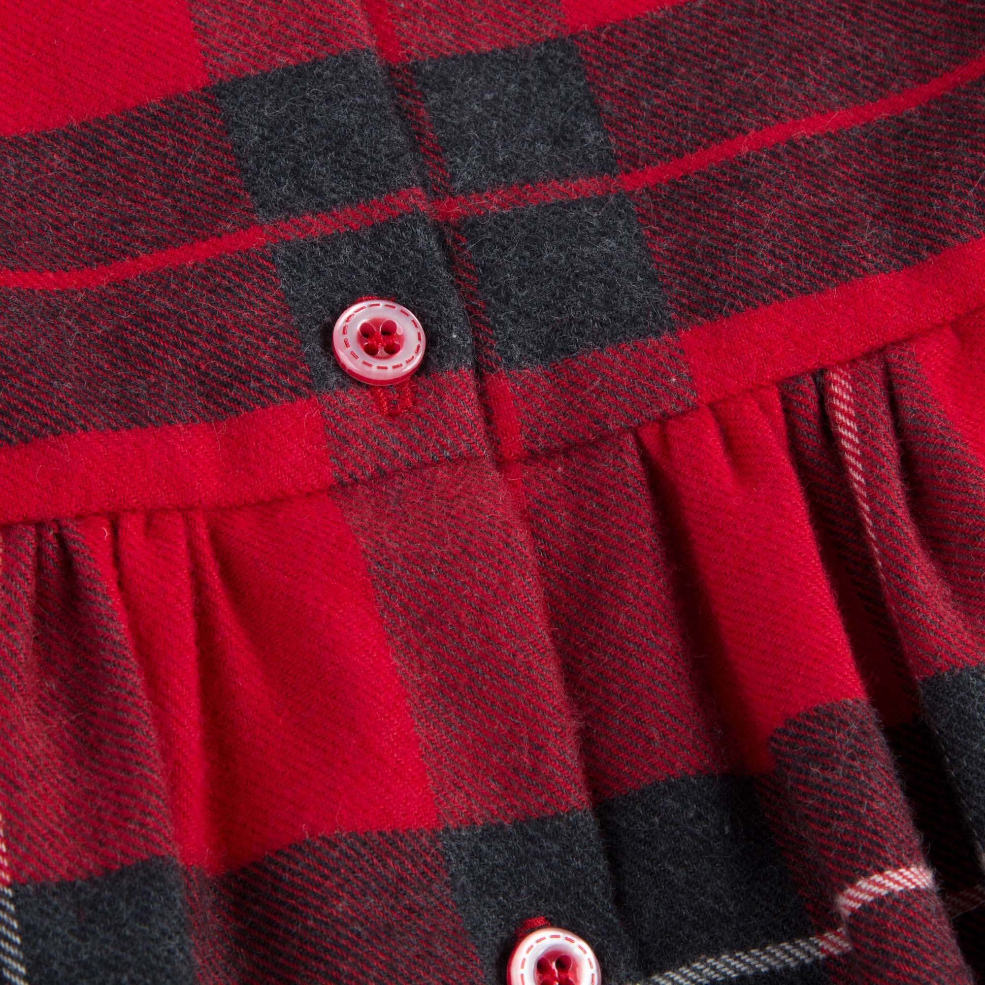 Girls Red Checked Dress