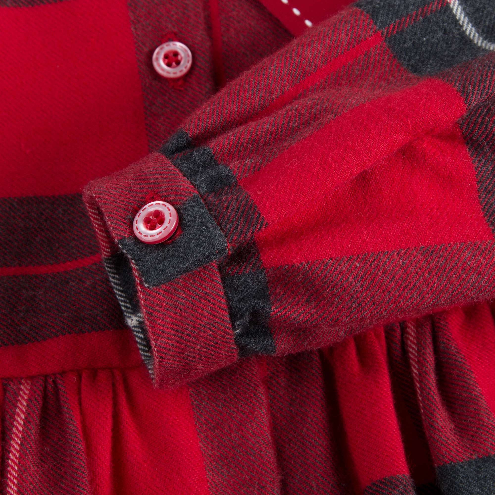 Girls Red Checked Dress