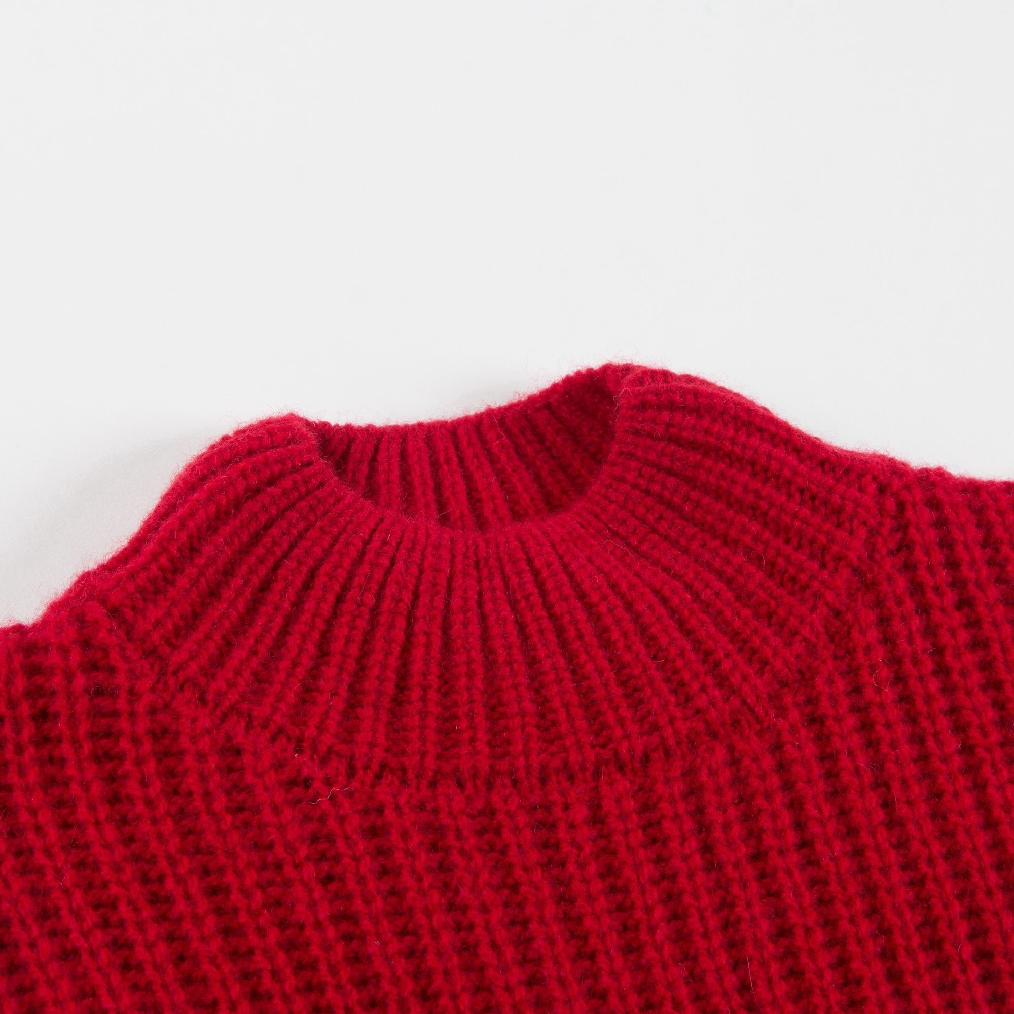 Girls Red Sweater With Lace