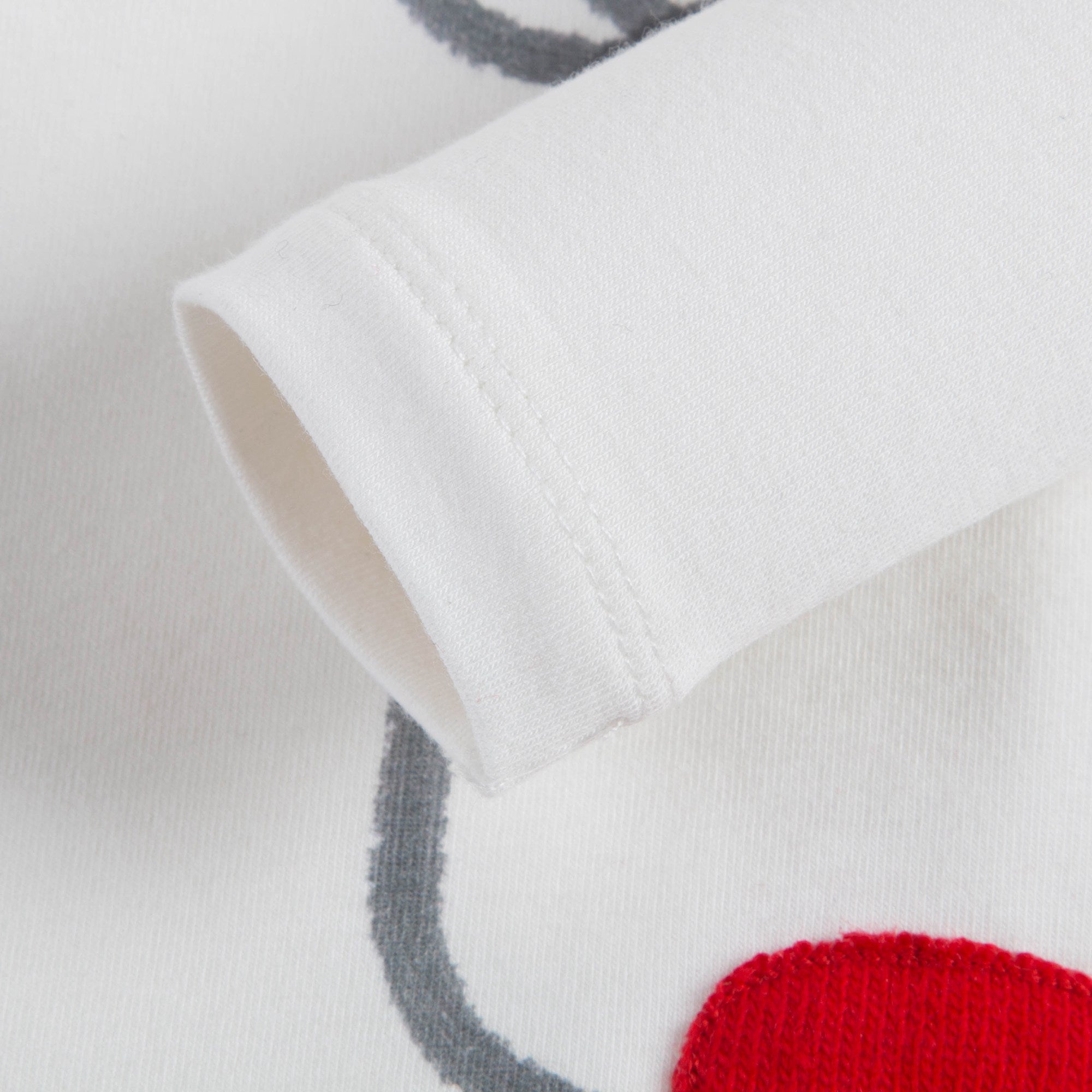 Baby Girls Milk & Red Cotton T-shirt