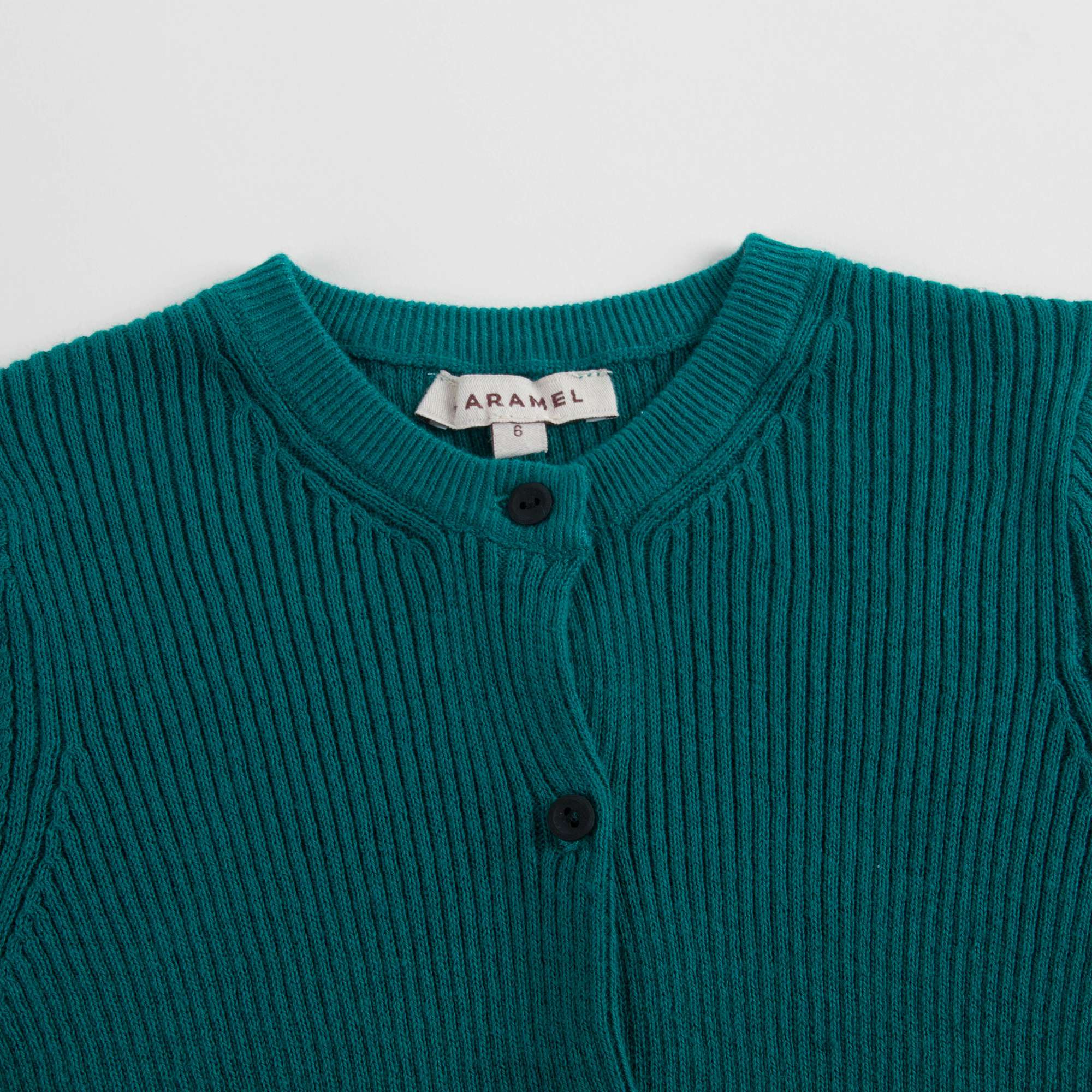 Girls Teal Cotton Zenobia Cardigan