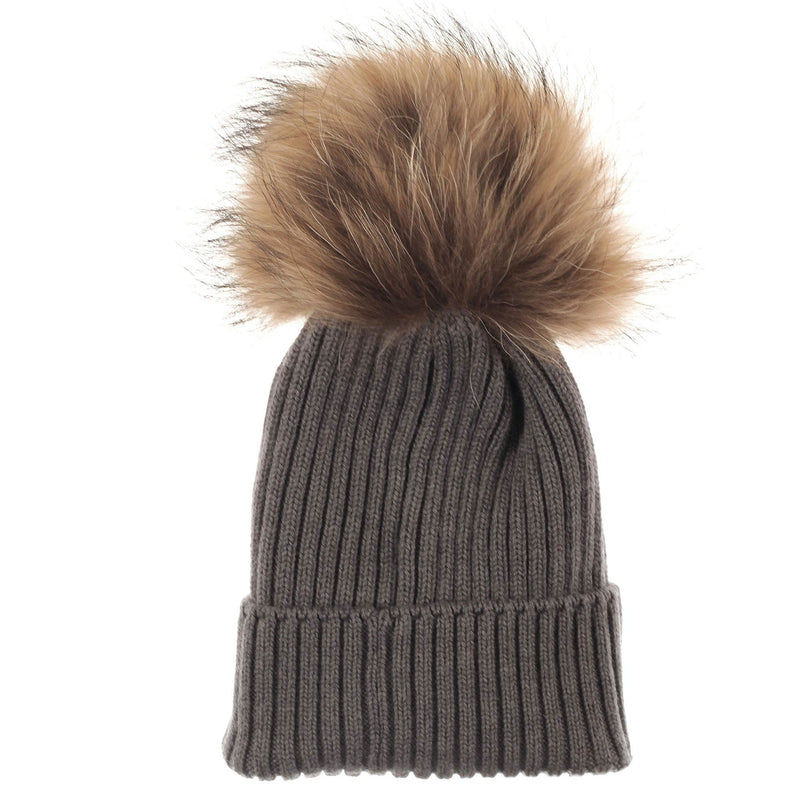 Boys & Girls Grey Plush Trims Knitted Hat & Scarf Sets - CÉMAROSE | Children's Fashion Store - 3