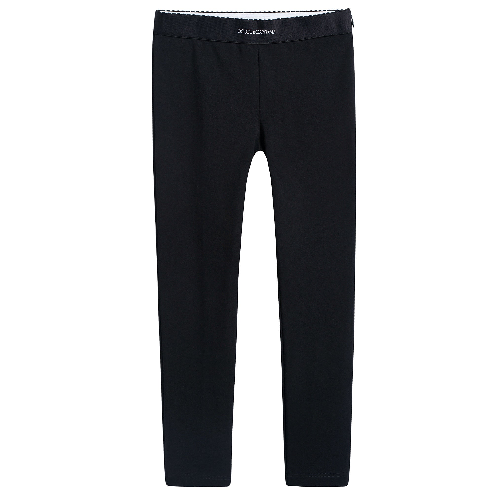 Girls Black Cotton Trousers