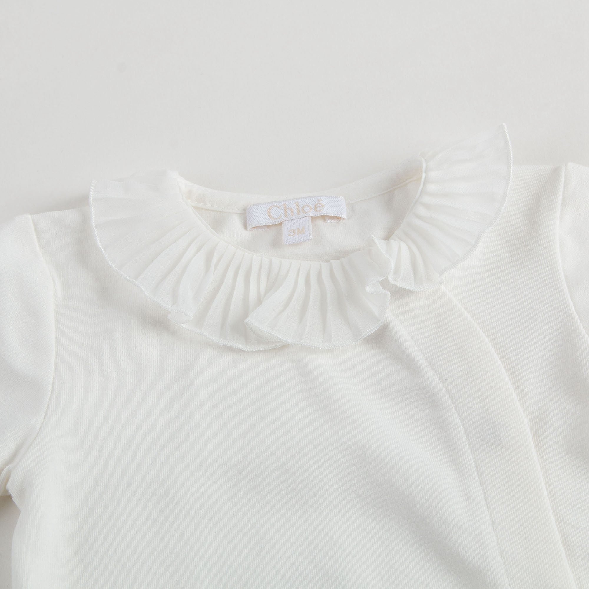Baby Girls Ivory Ruffle Bodysuit