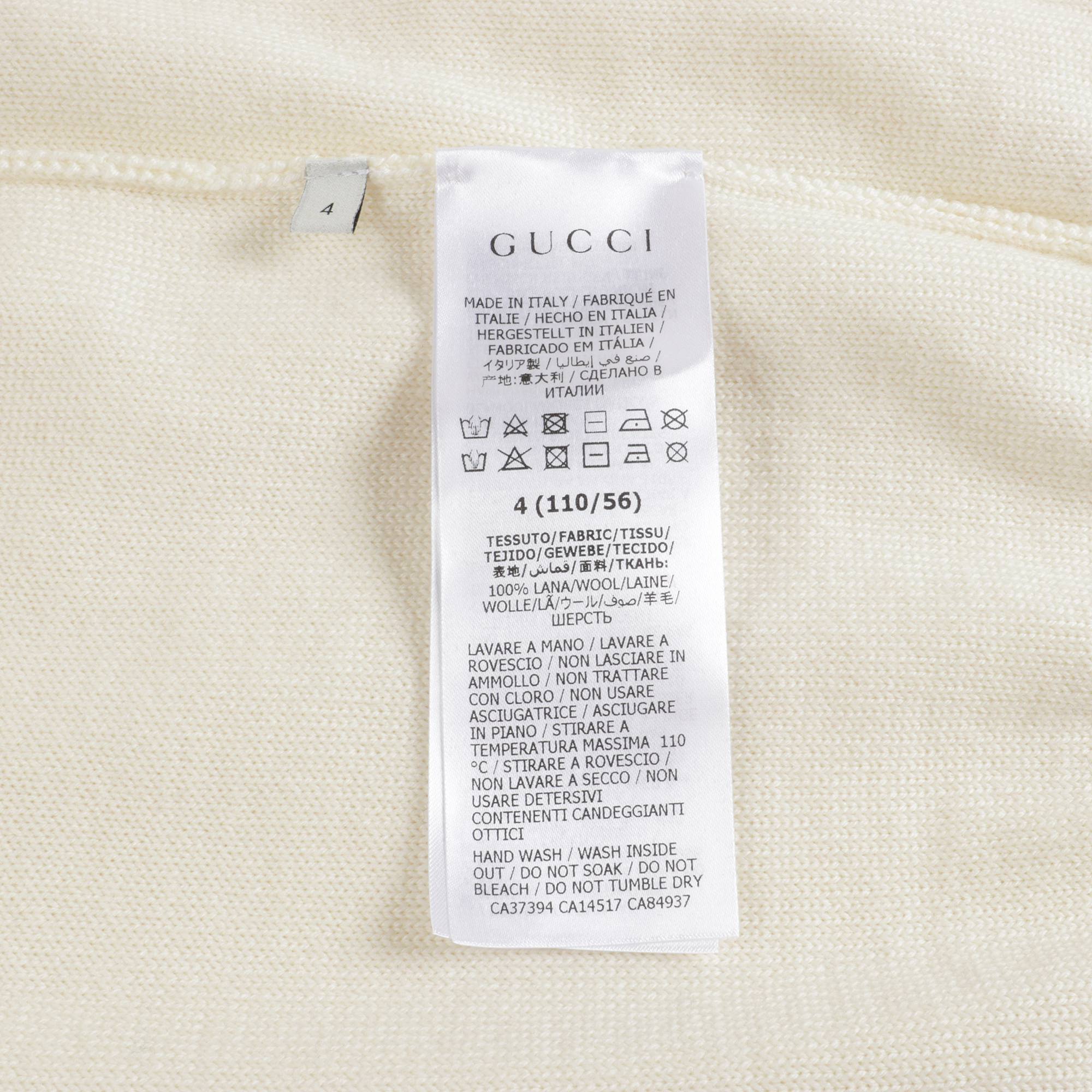 Boys & Girls White Wool Jumper